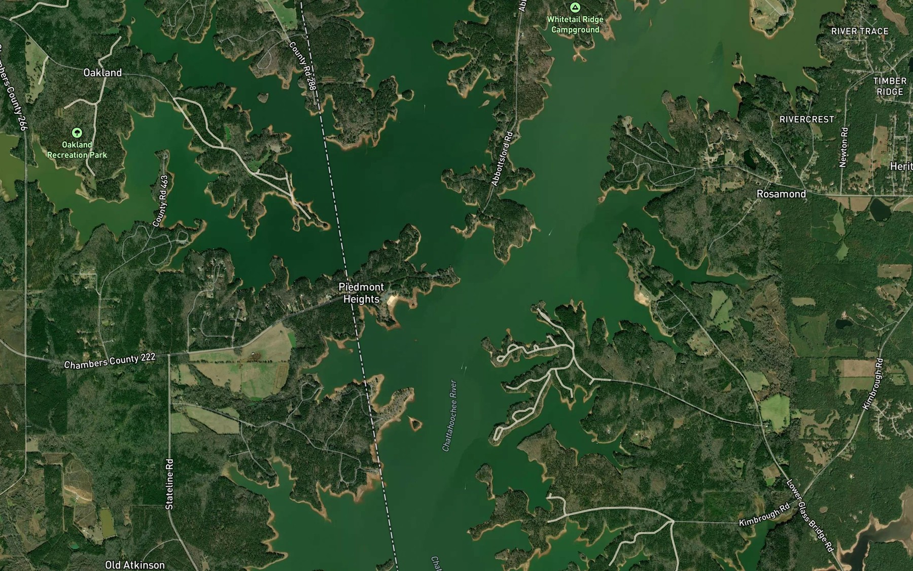 Satellite map of the Rocky Point