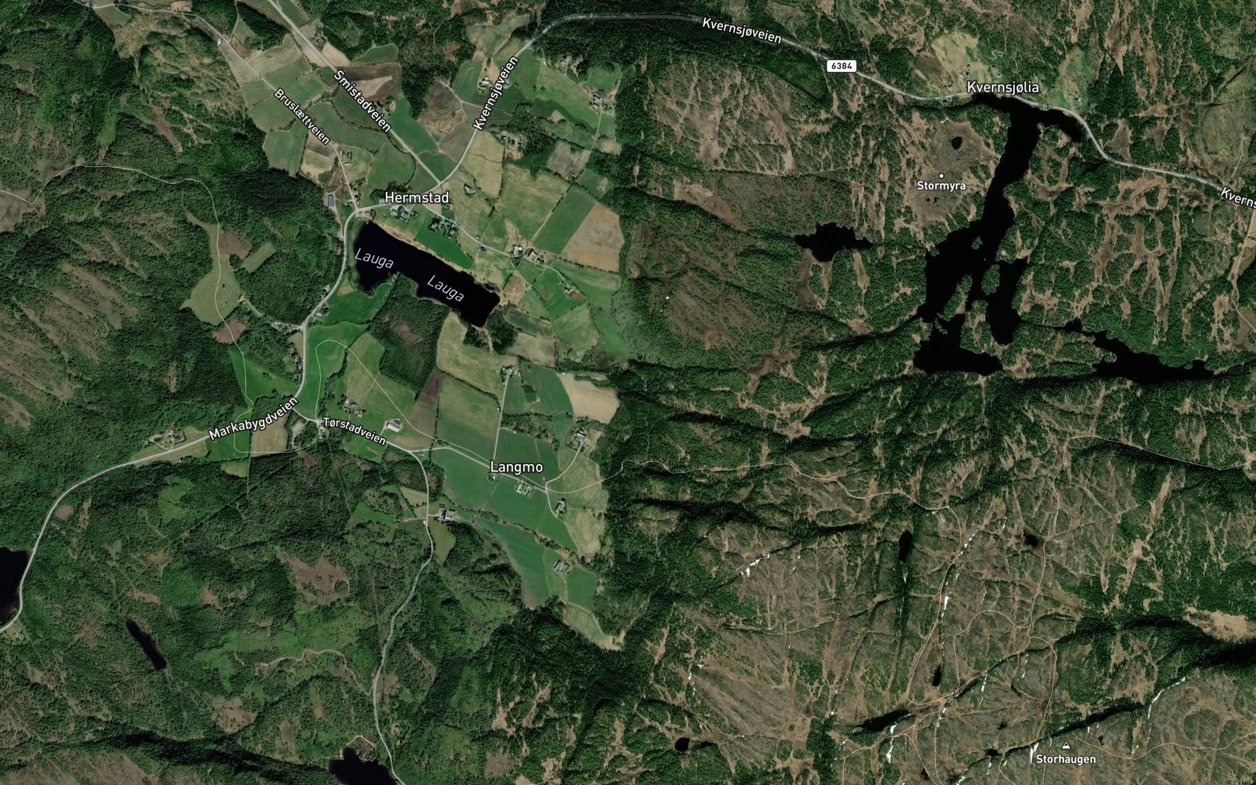 Satellite map of the Fangholbekken