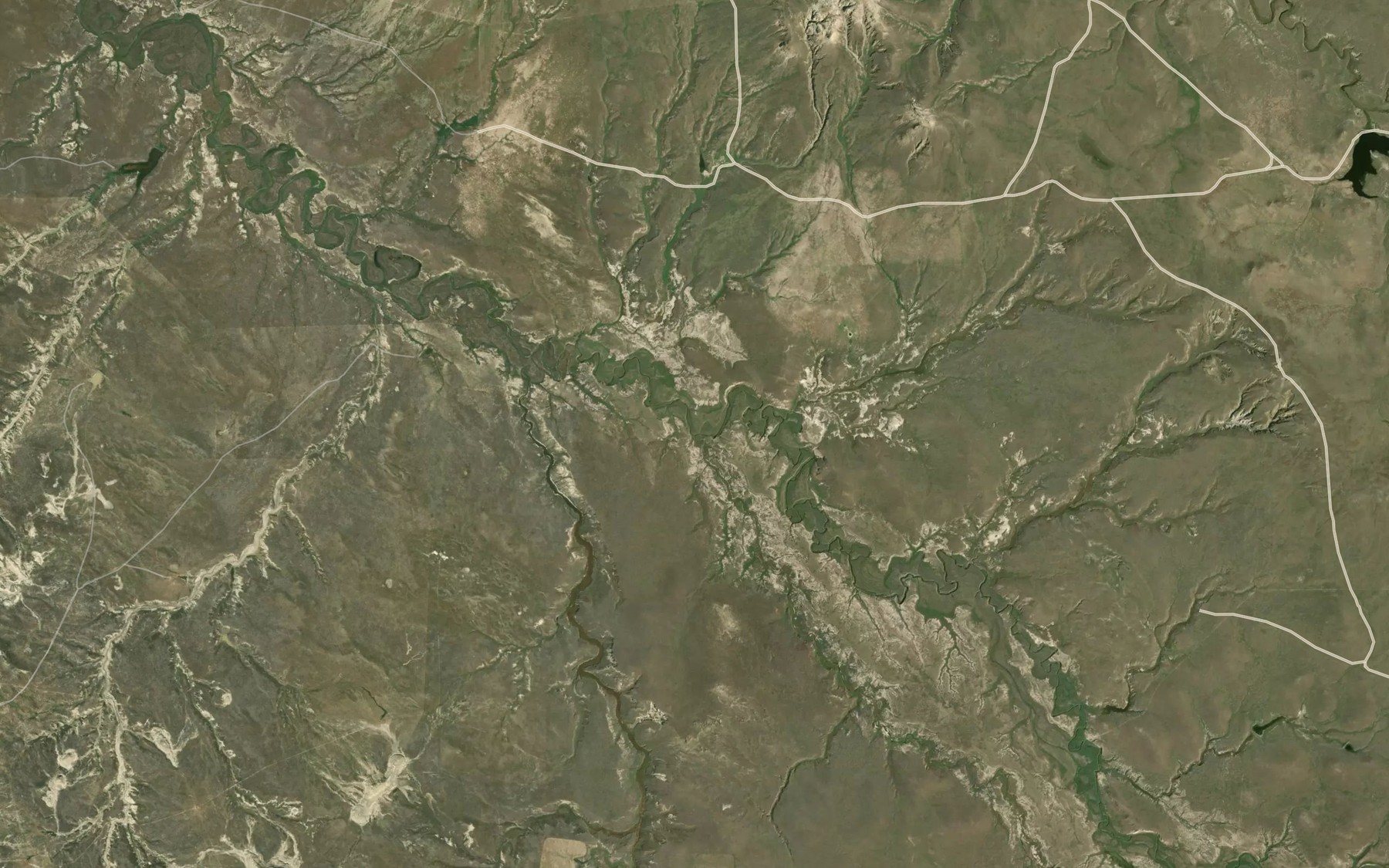 Satellite map of the Flag Creek