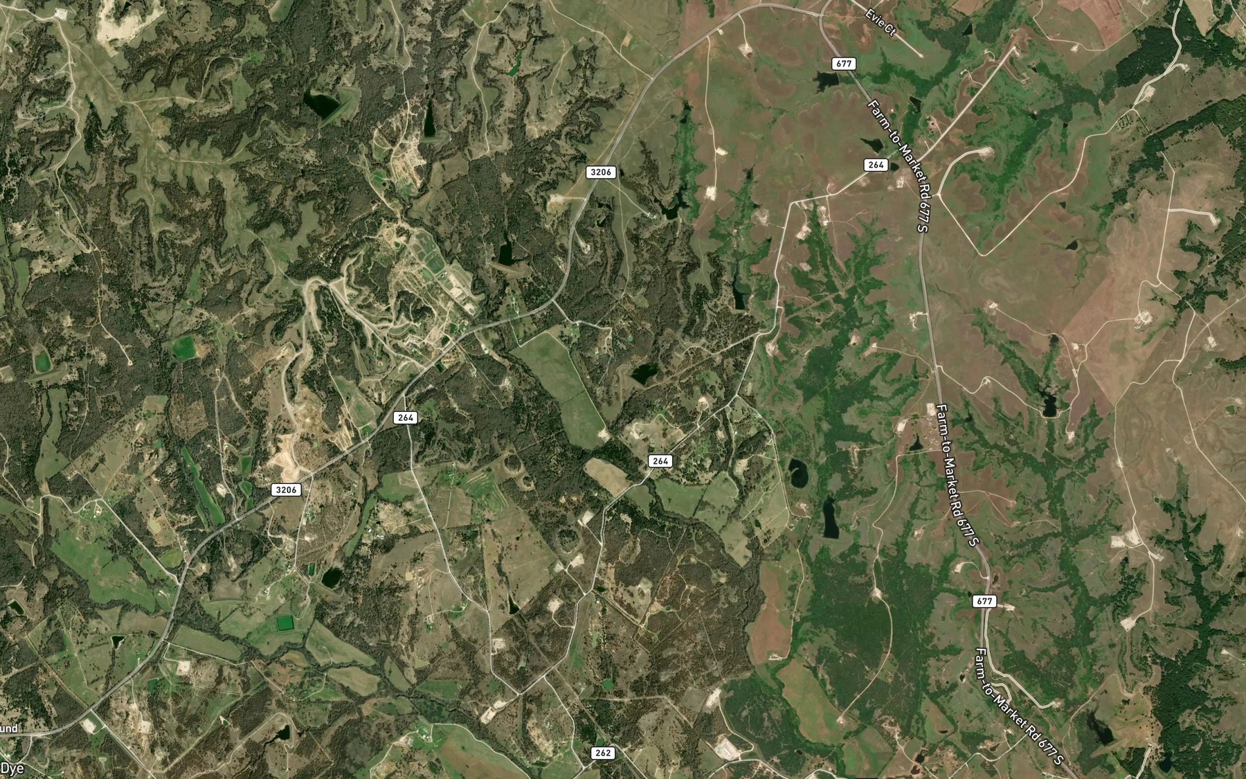 Satellite map of the Soil Conservation Service Site 9 Reservoir