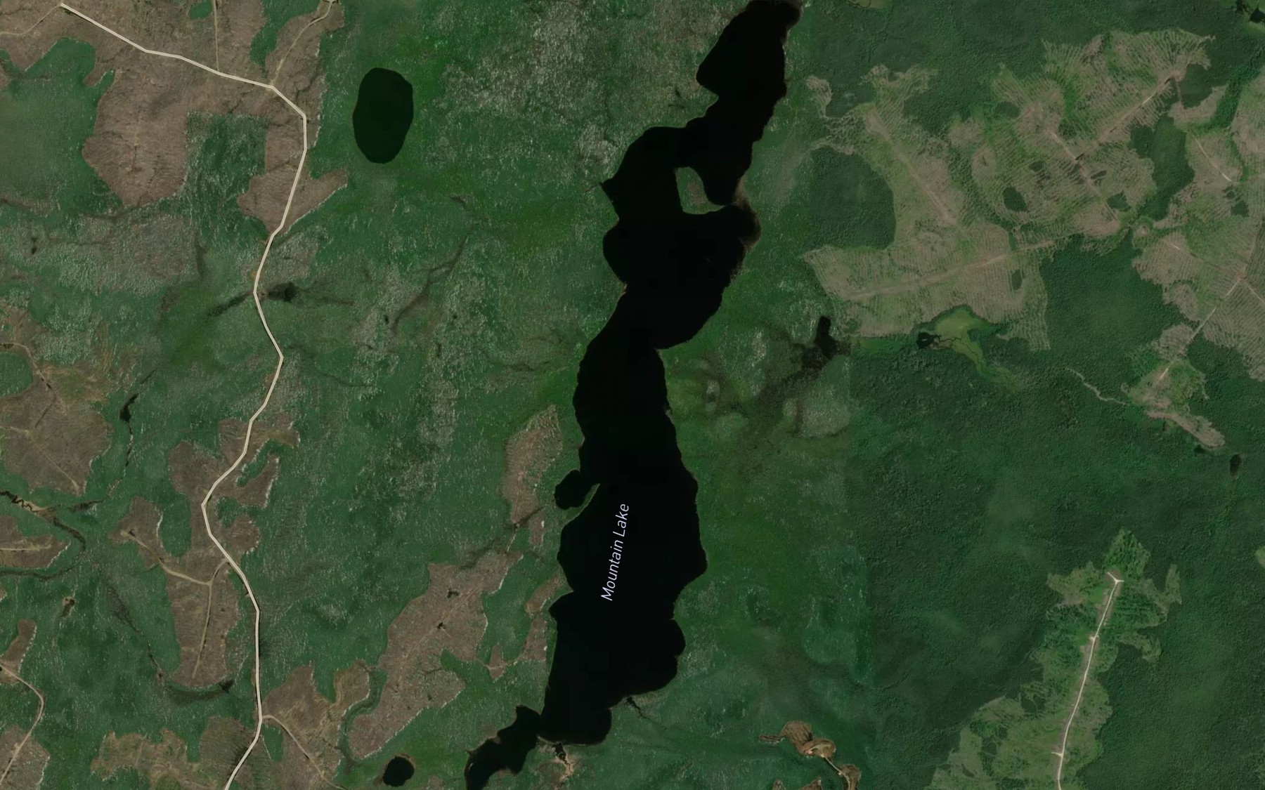 Satellite map of the Mountain Lake