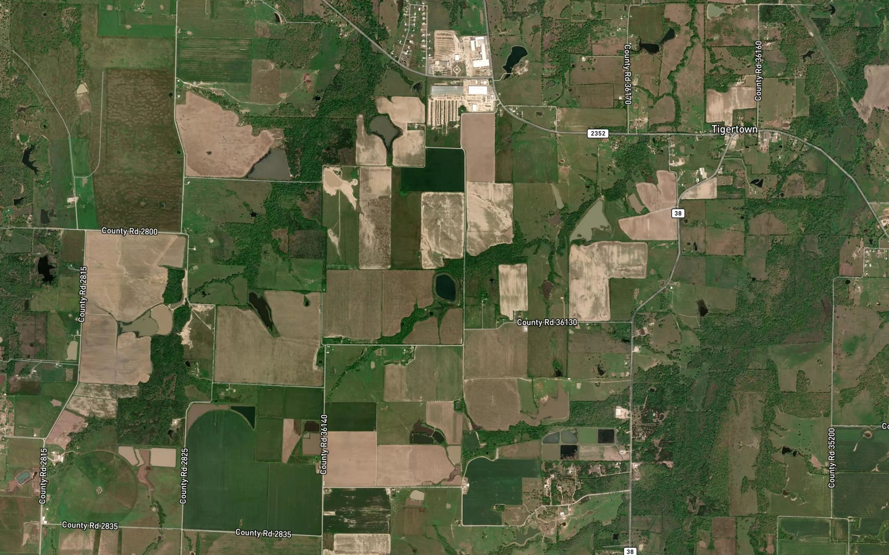 Satellite map of the Felix Stephens Lake
