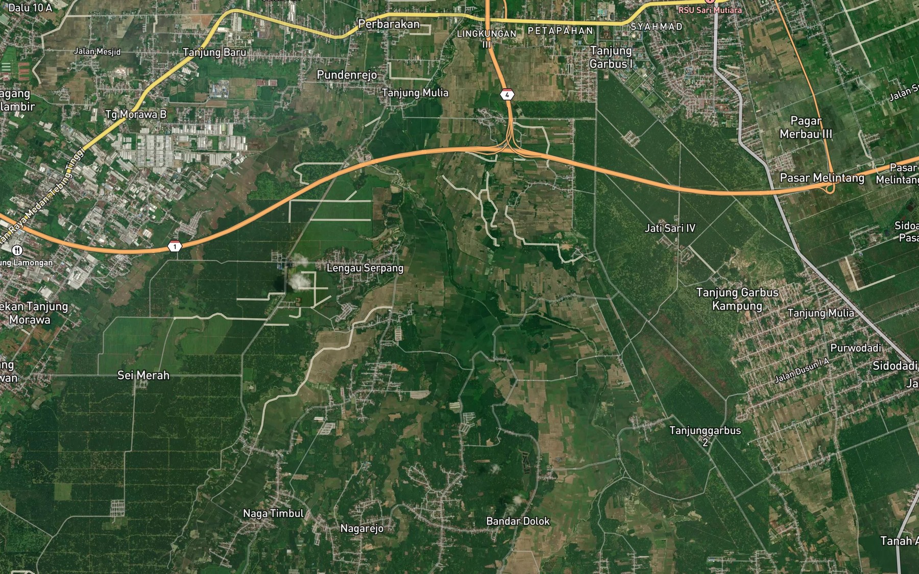 Satellite map of the Sungai Baturata