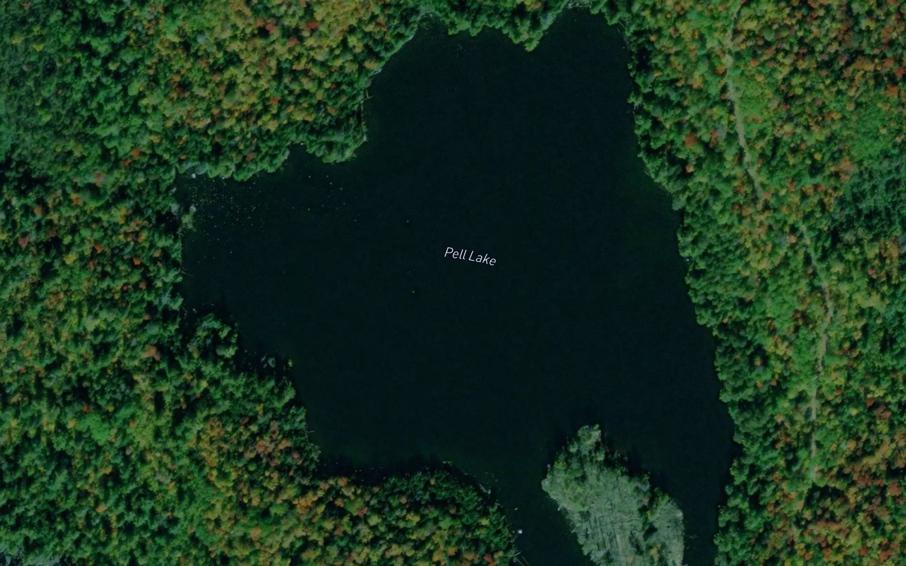 Satellite map of the Pell Lake