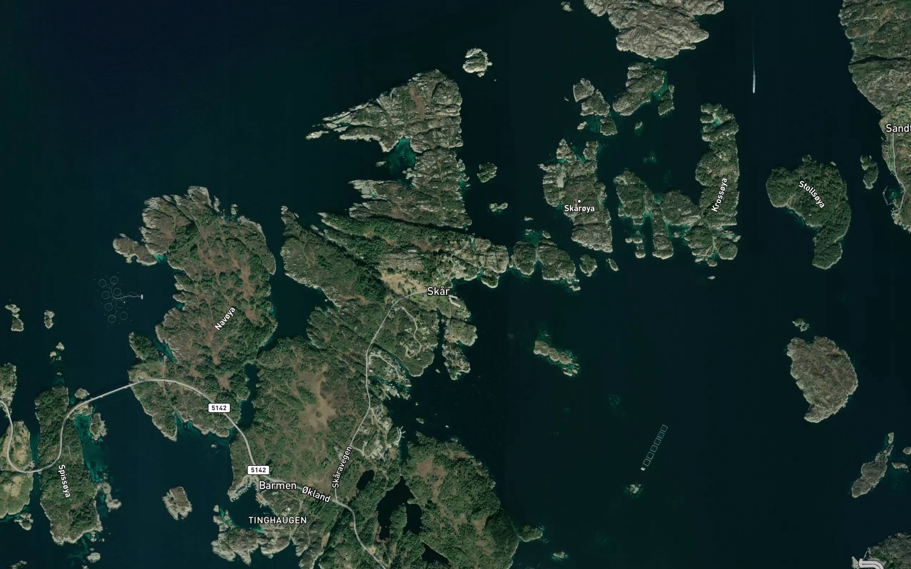 Satellite map of the Skaraviki