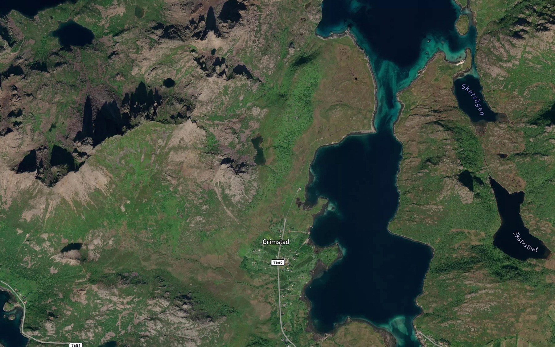 Satellite map of the Grubbelva