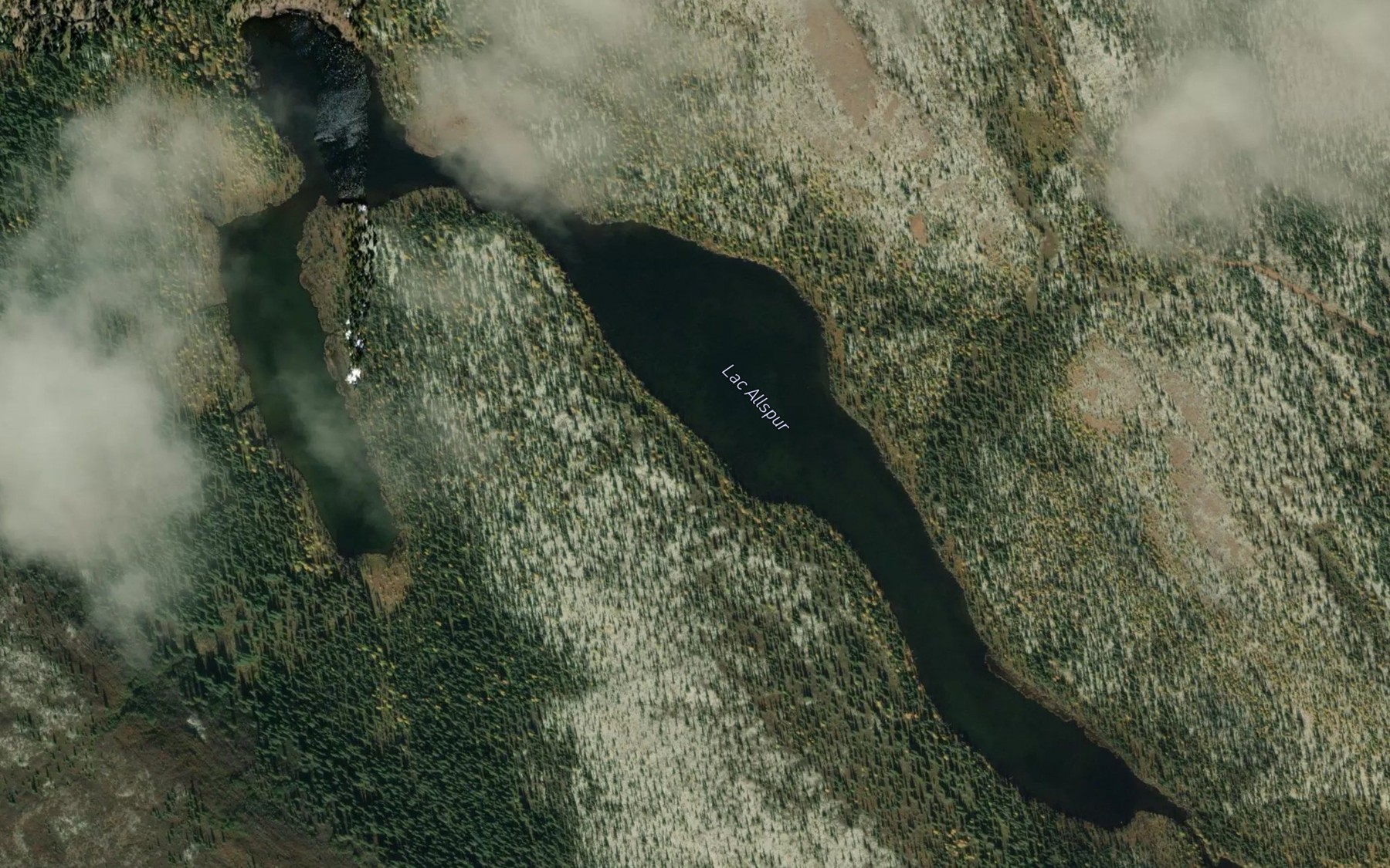 Satellite map of the Lac Allspur