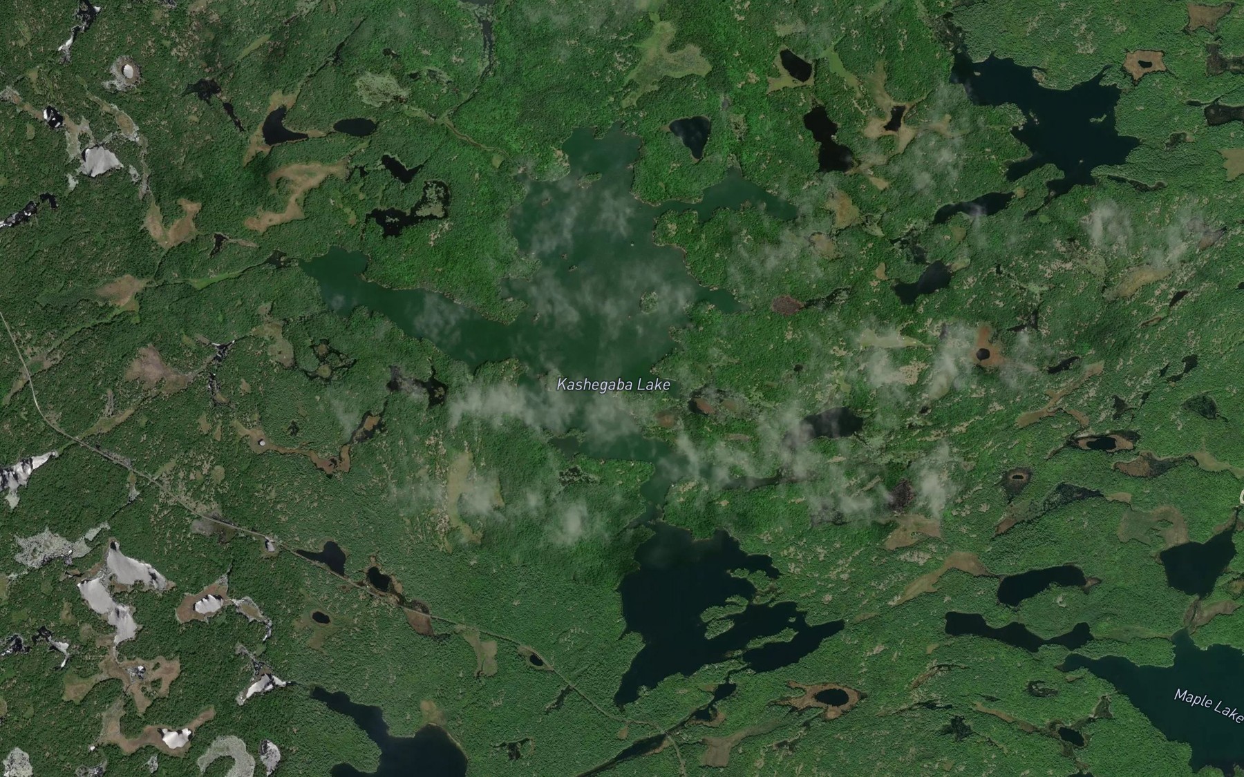 Satellite map of the Kashegaba Lake