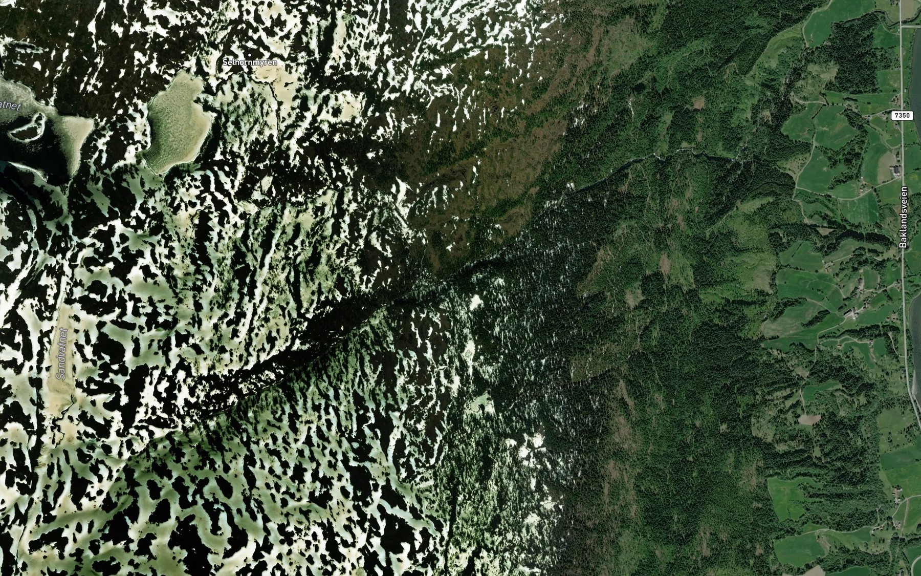 Satellite map of the Budalsbekken