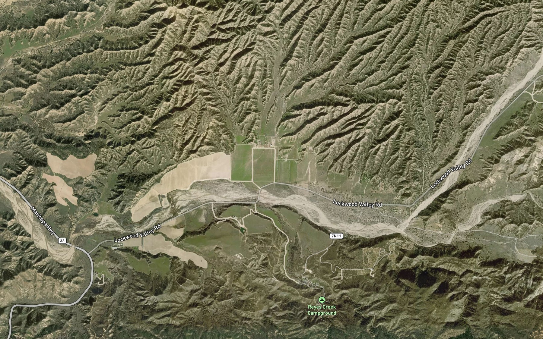 Satellite map of the Chorro Spring