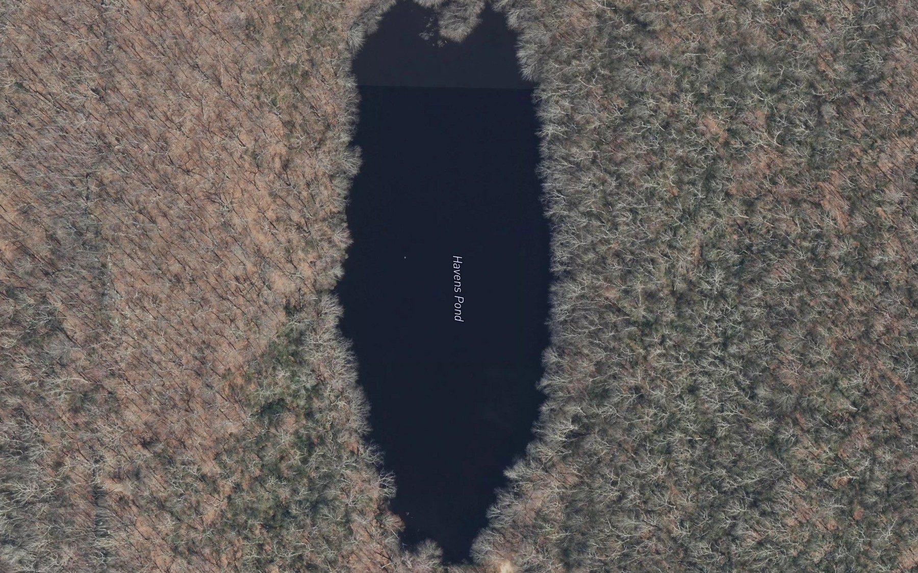 Satellite map of the Havens Pond