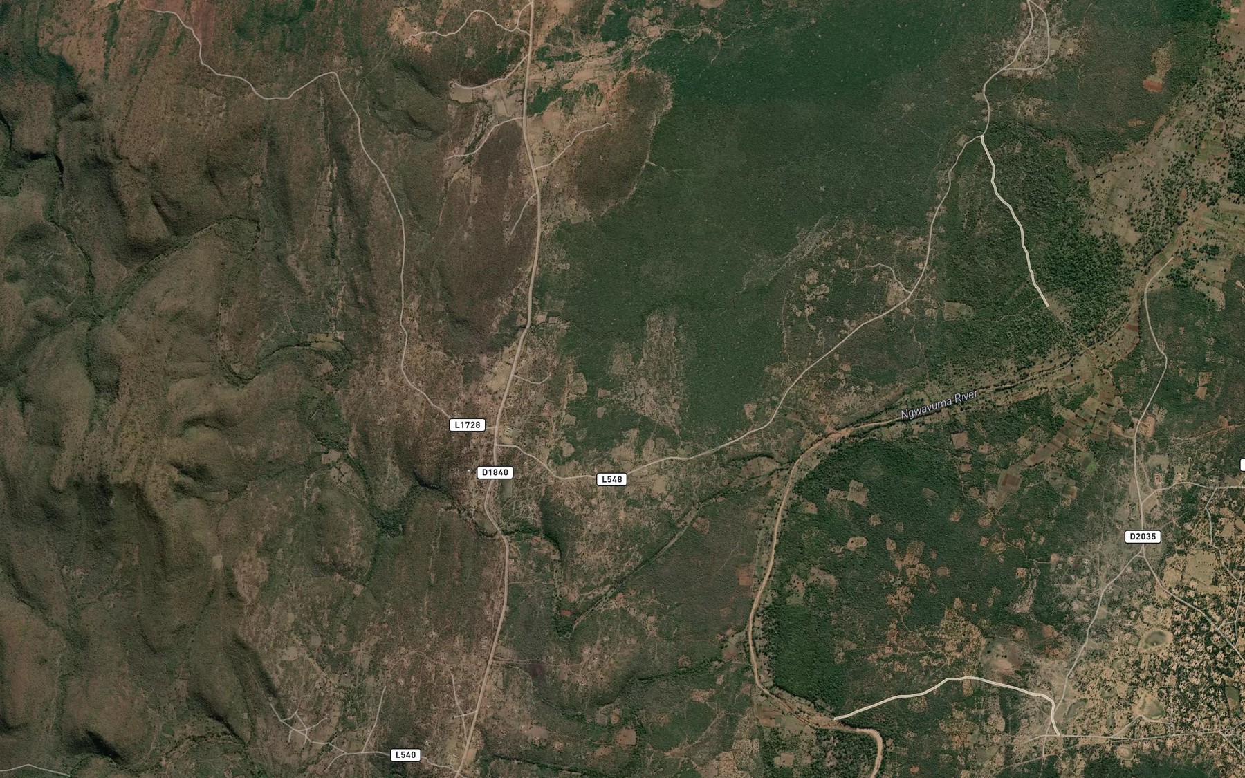 Satellite map of the Nkwambane