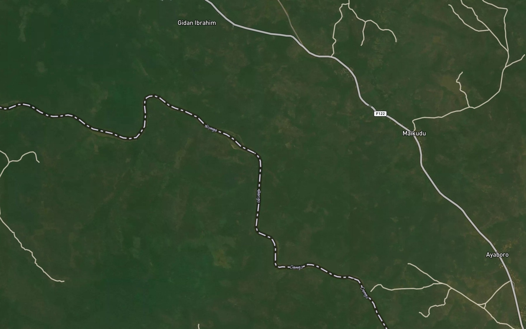 Satellite map of the River Isa