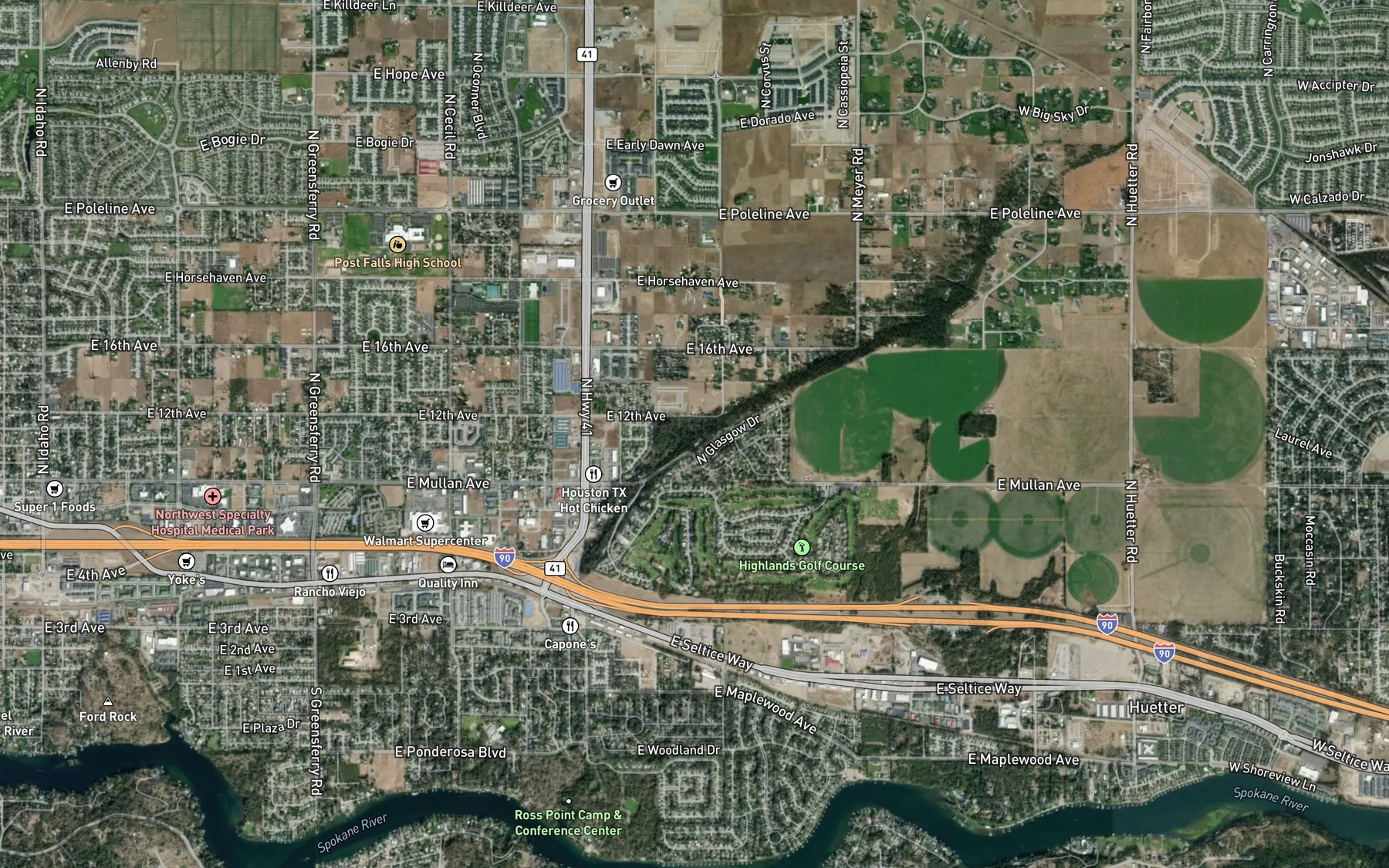 Satellite map of the Hy Line Ditch