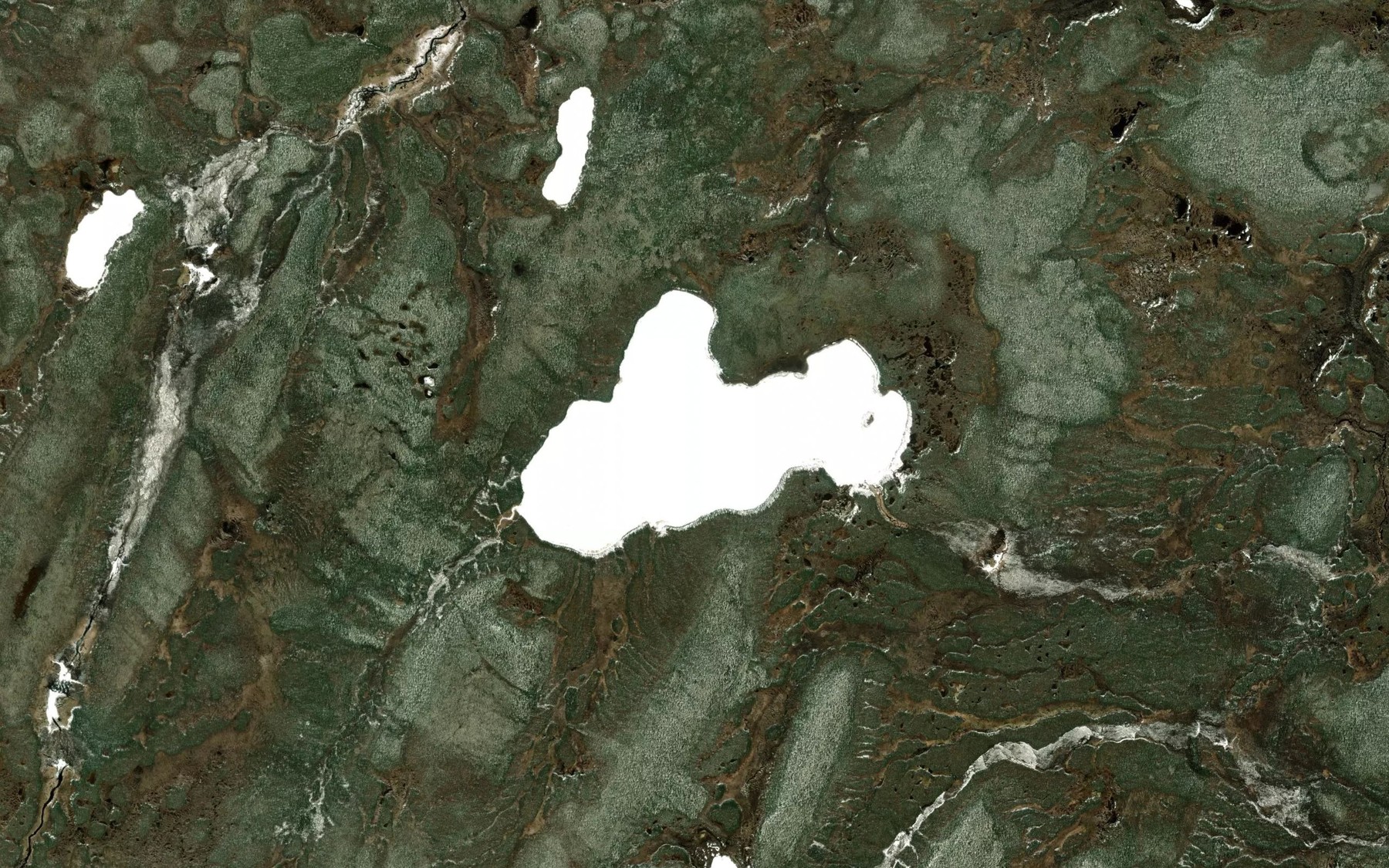 Satellite map of the Troughton Lake