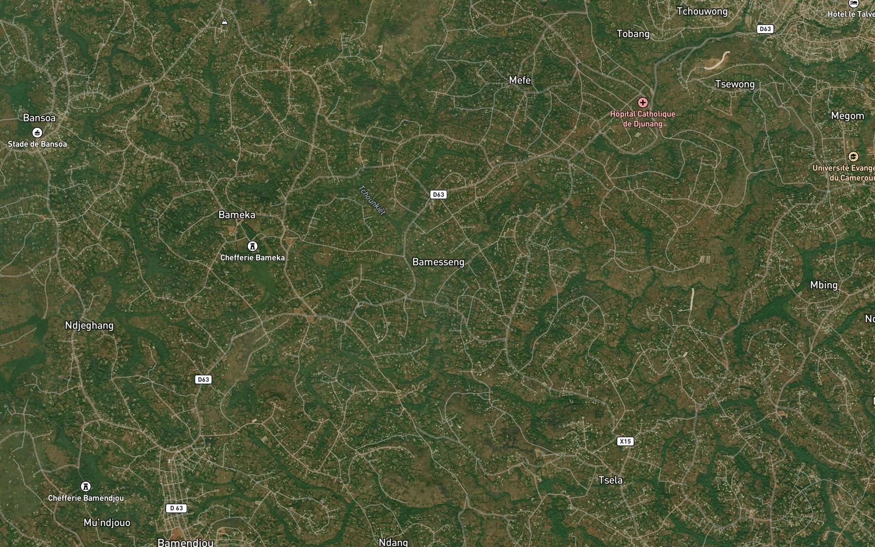 Satellite map of the Tchounkiet