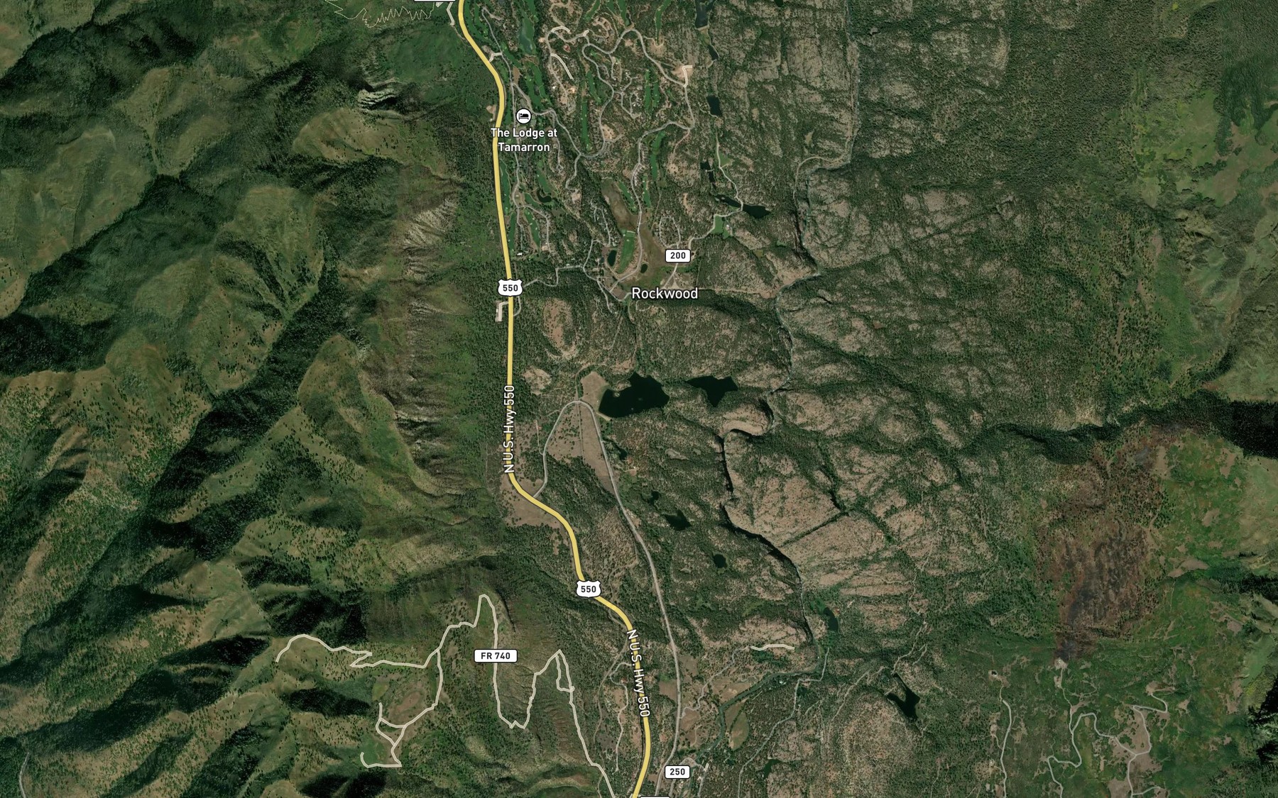 Satellite map of the Shalona Lake