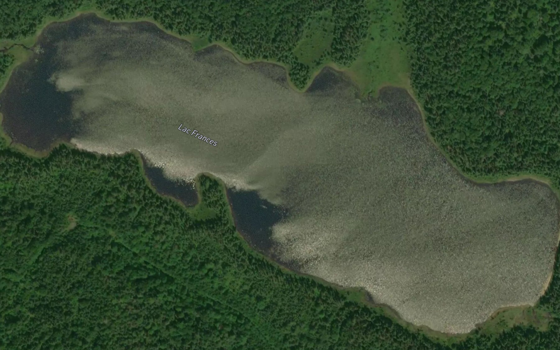 Satellite map of the Lac Frances