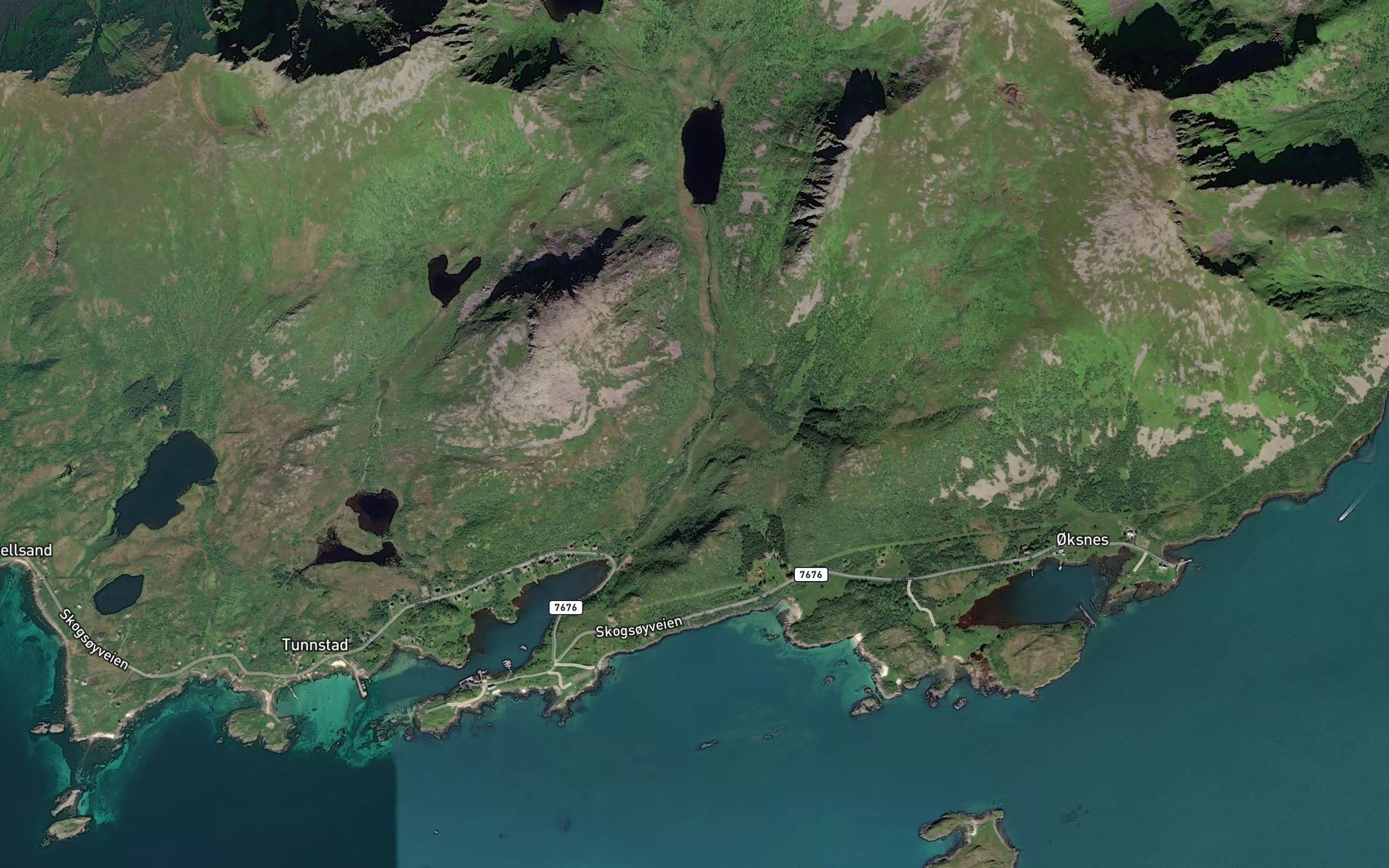 Satellite map of the Breistrandelva