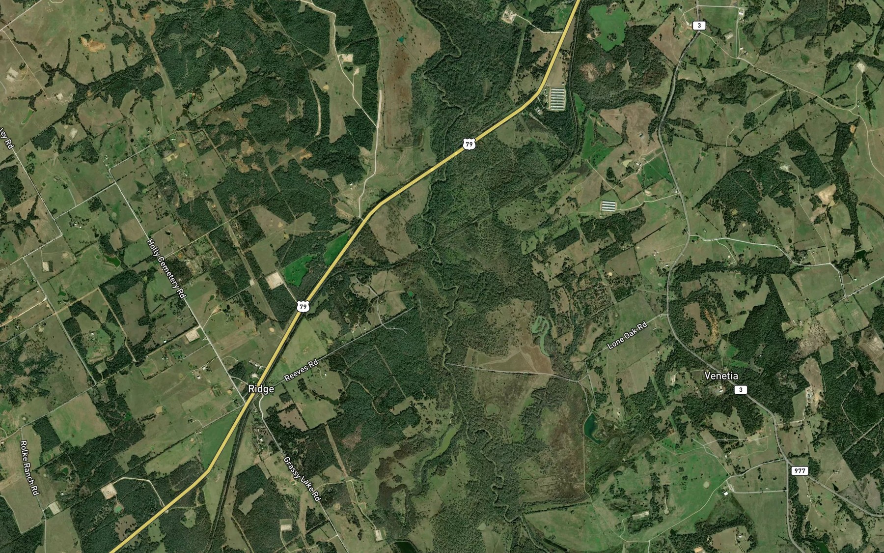 Satellite map of the Alum Branch