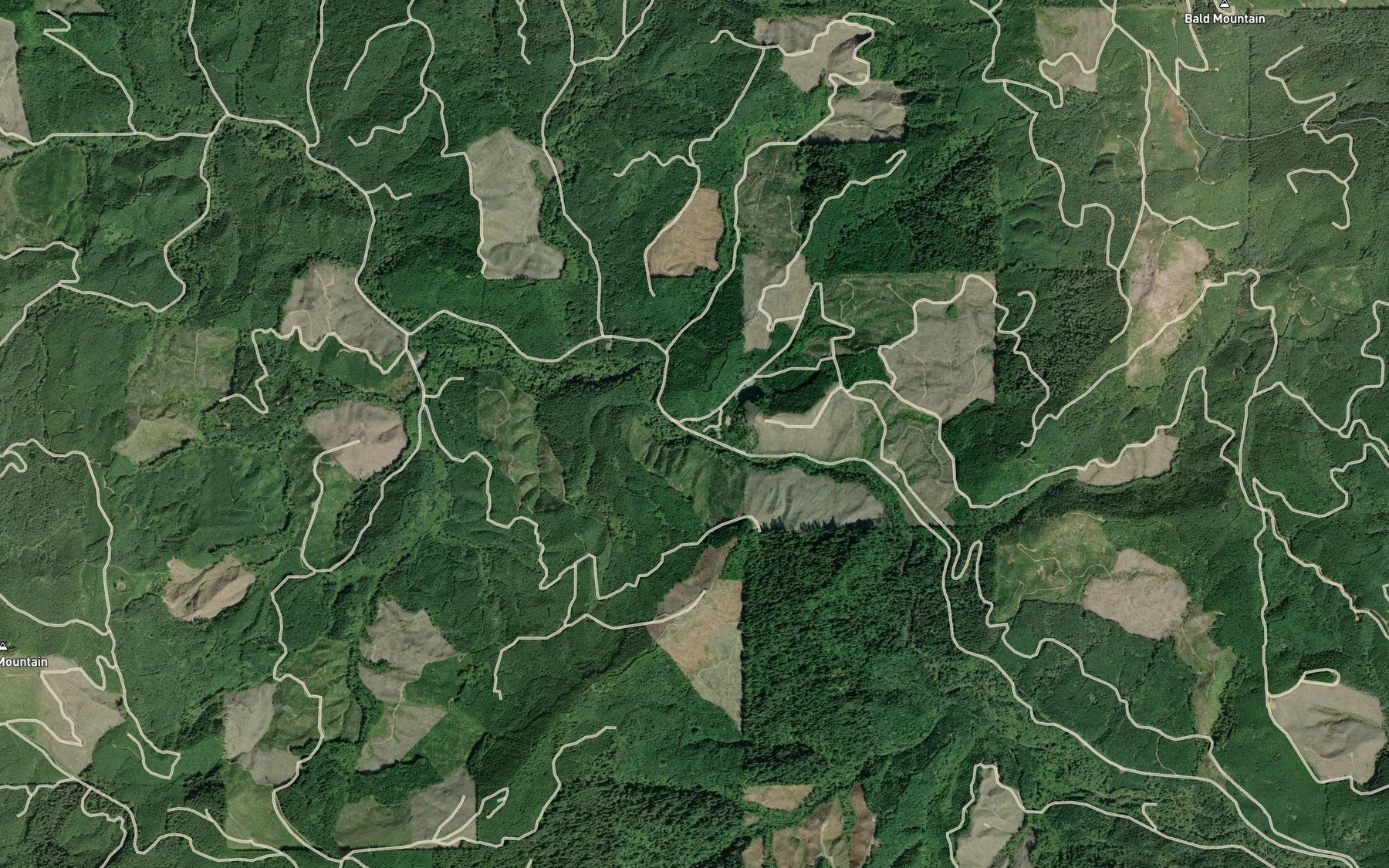 Satellite map of the Rock Pit Creek