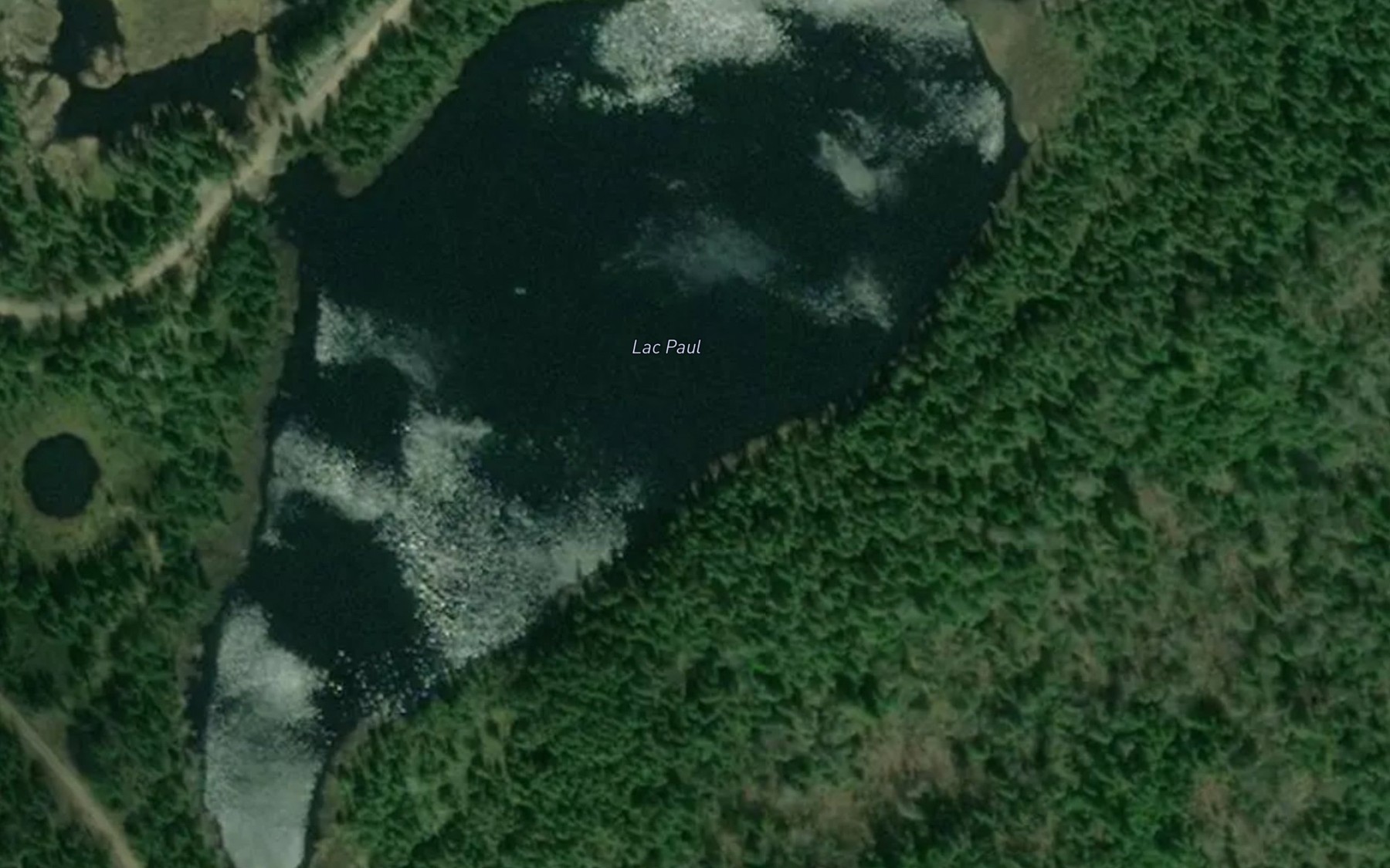 Satellite map of the Lac Paul