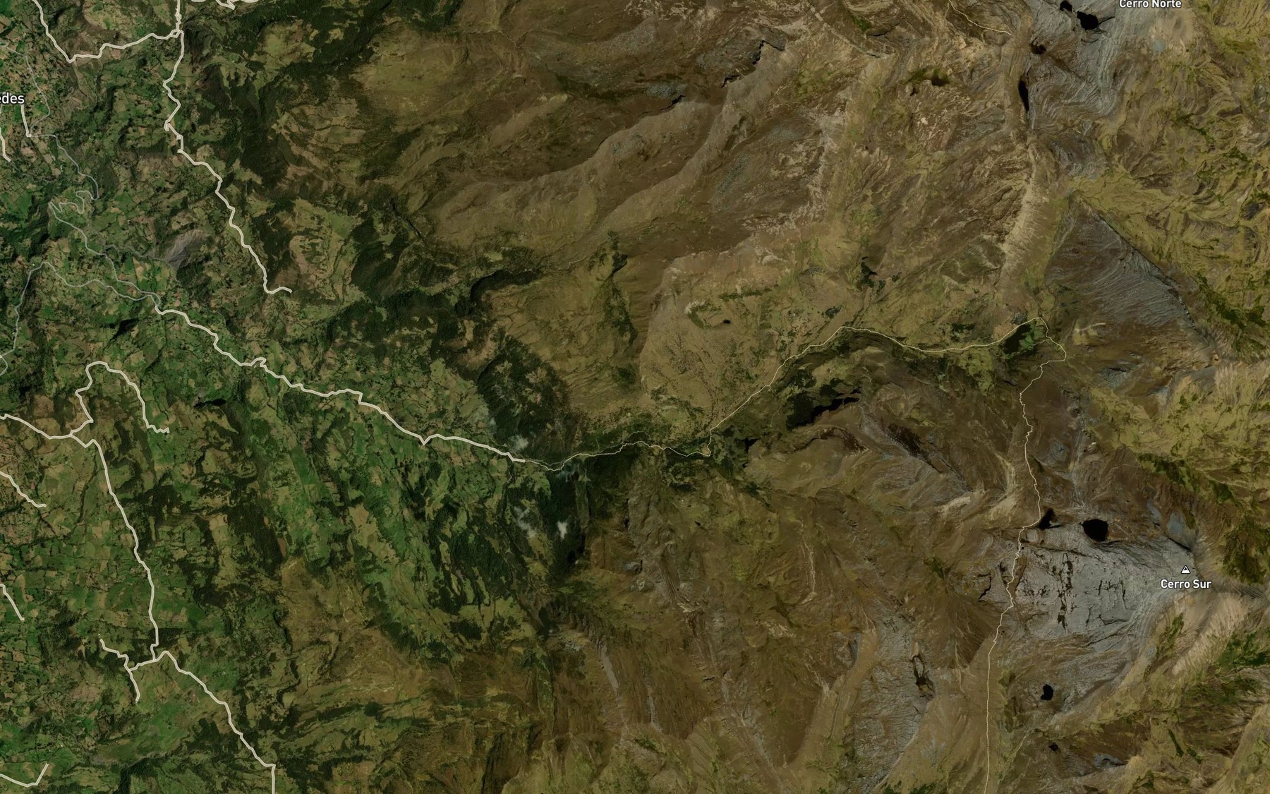 Satellite map of the Rio Casiano