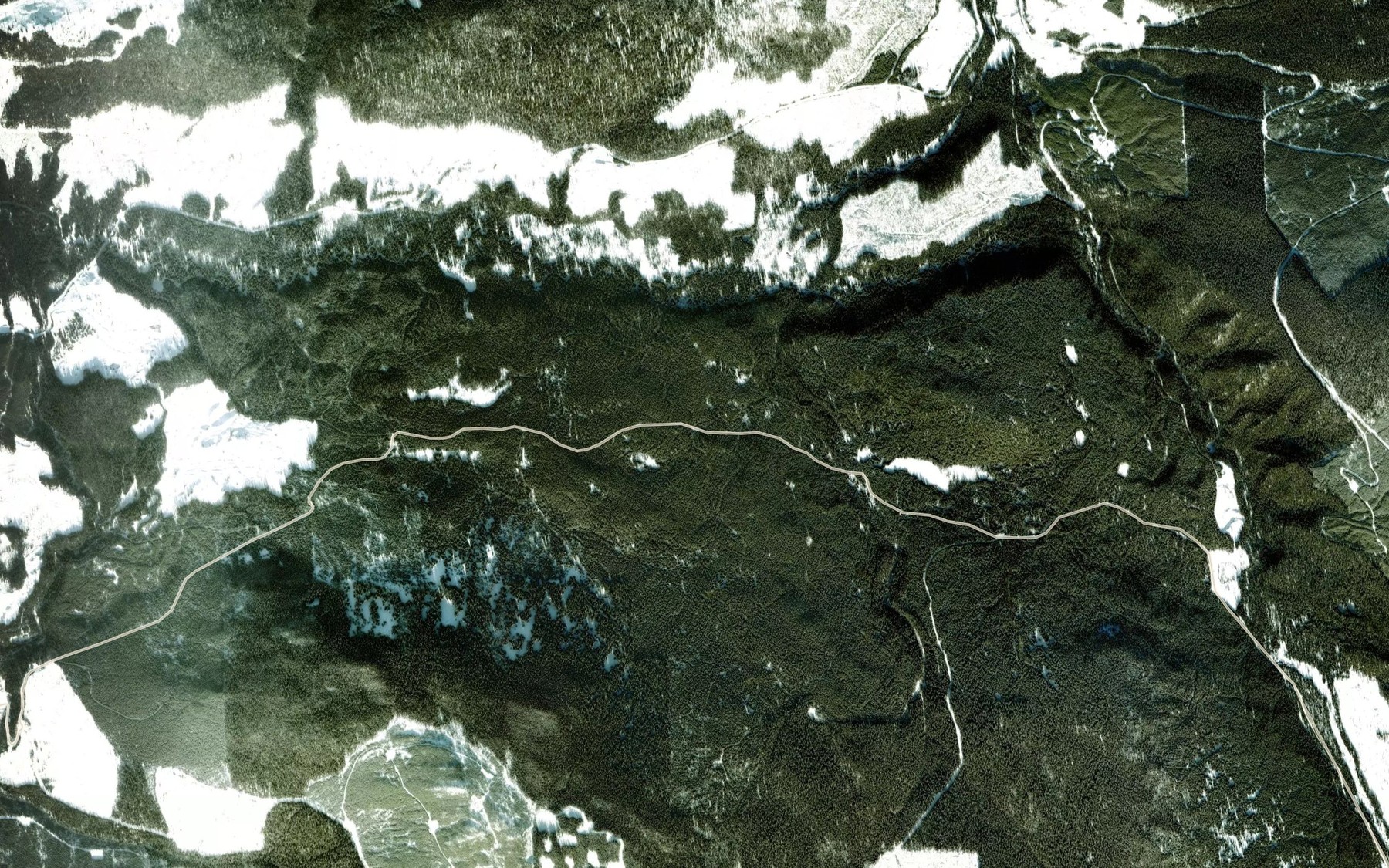 Satellite map of the Two Bit Creek