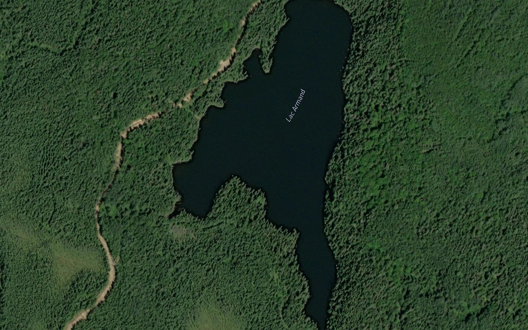 Satellite map of the Lac Armand