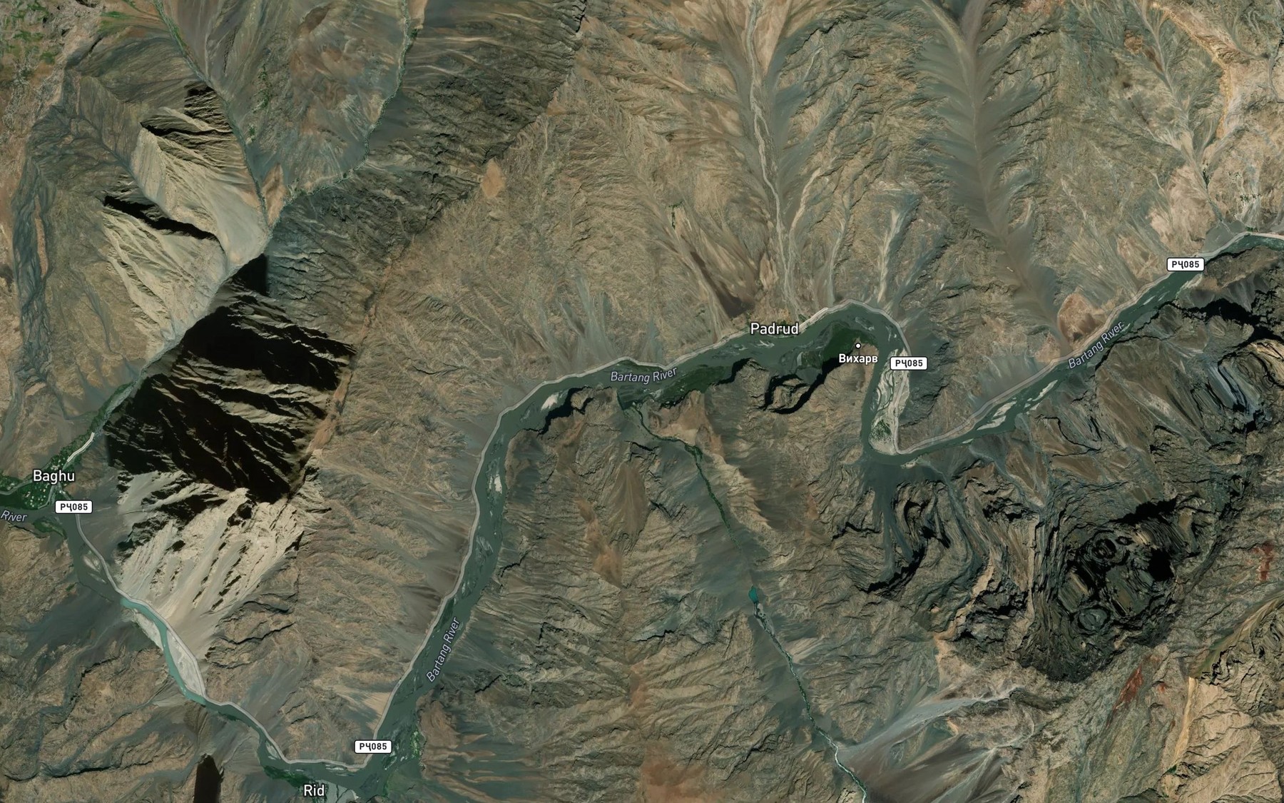 Satellite map of the Jizevdara