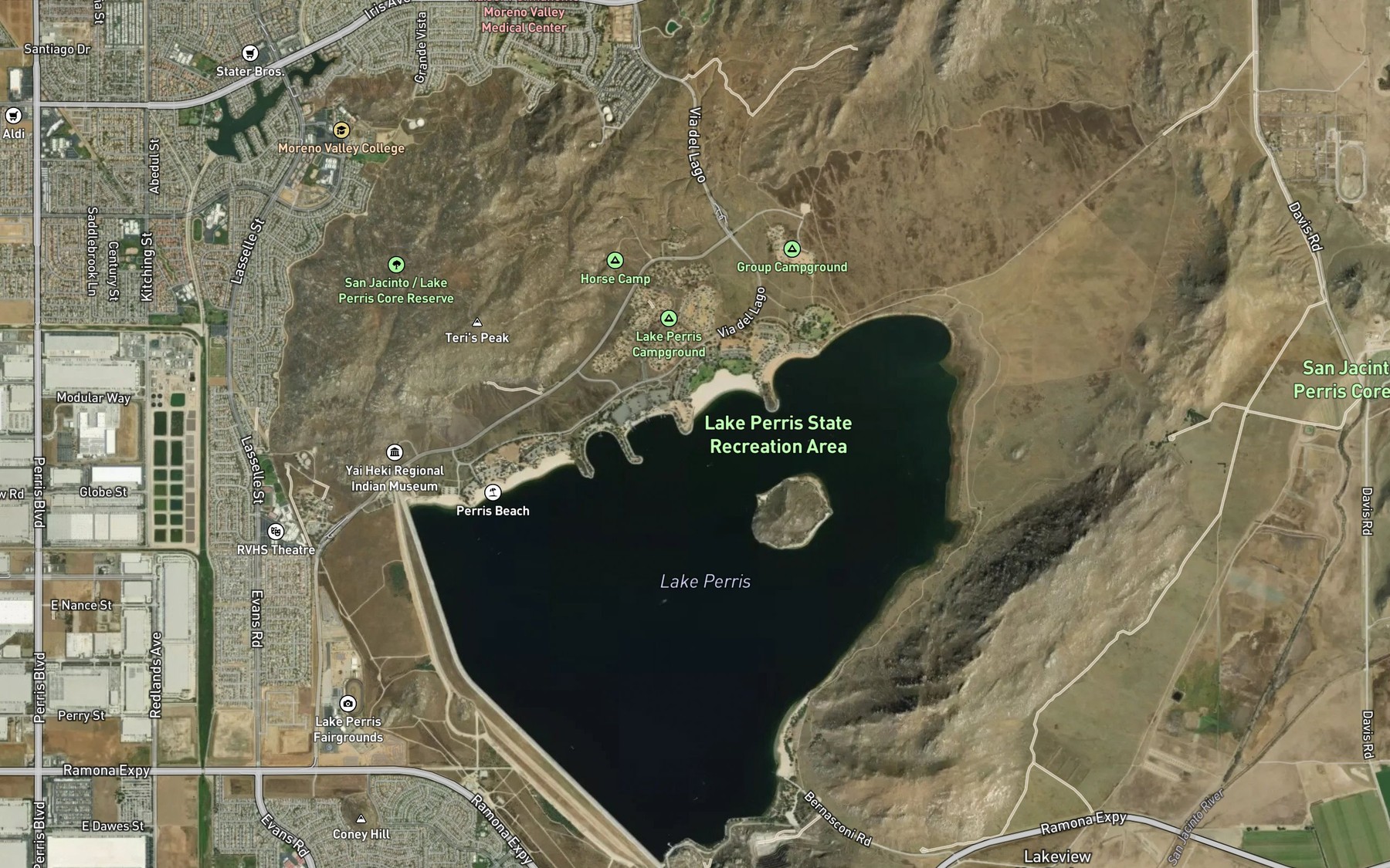 Satellite map of the Spot 4