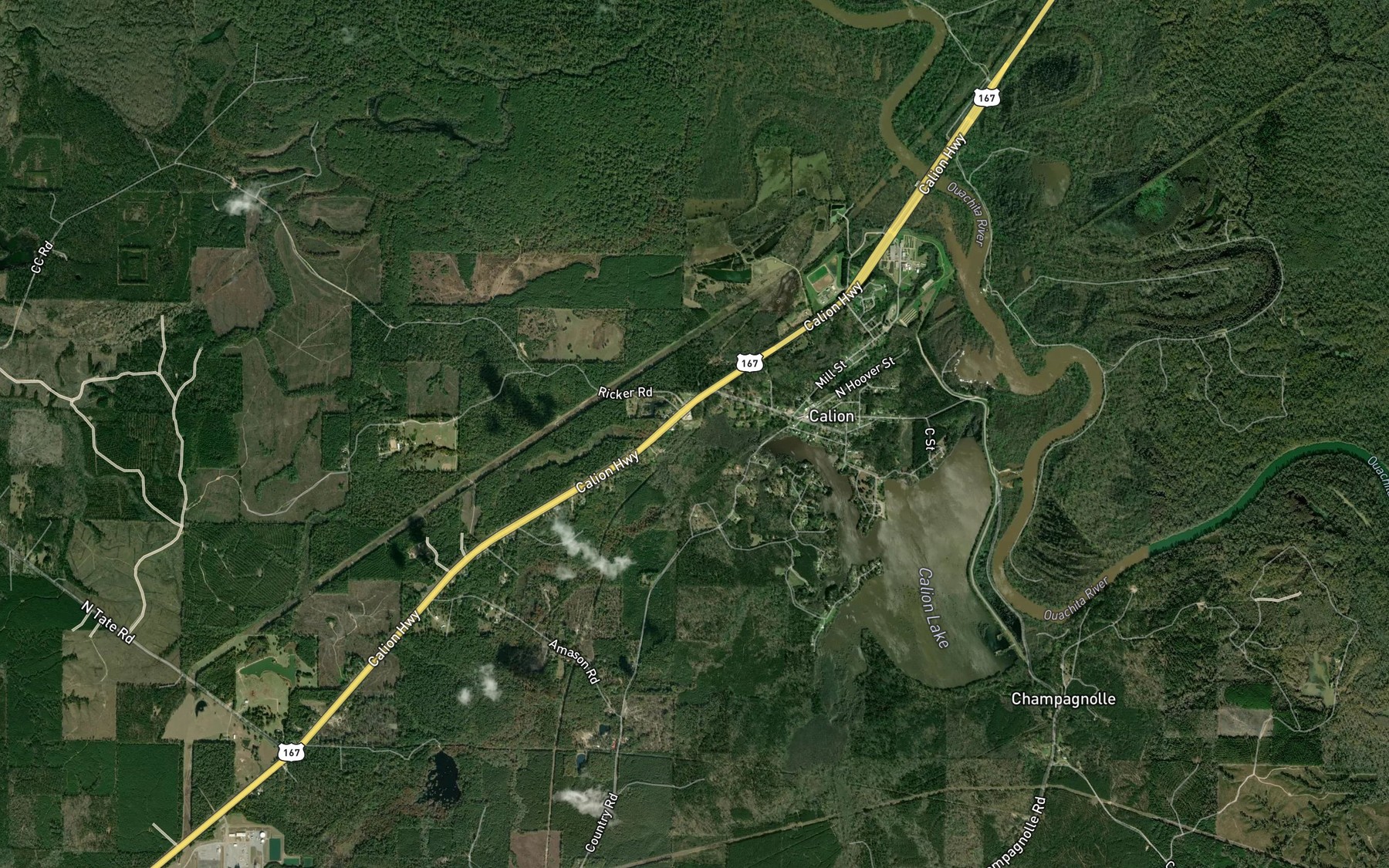 Satellite map of the Goodman Creek