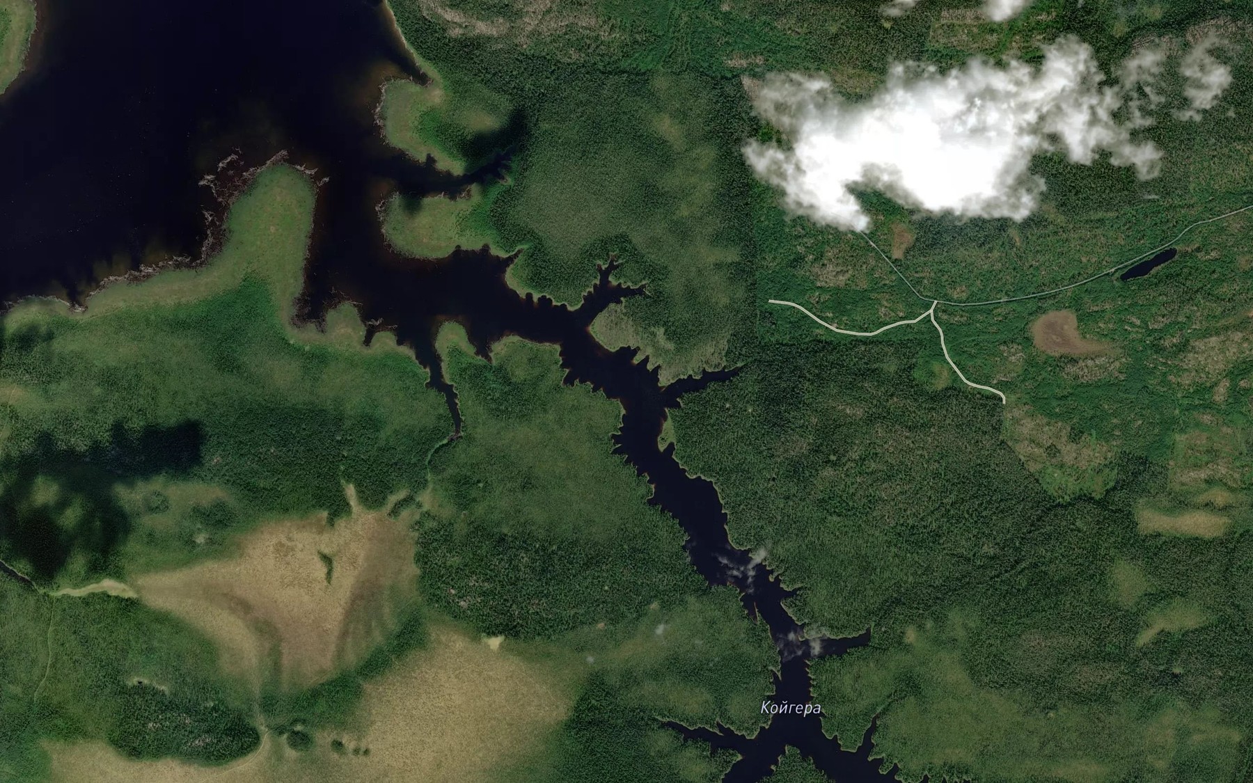 Satellite map of the Koygera