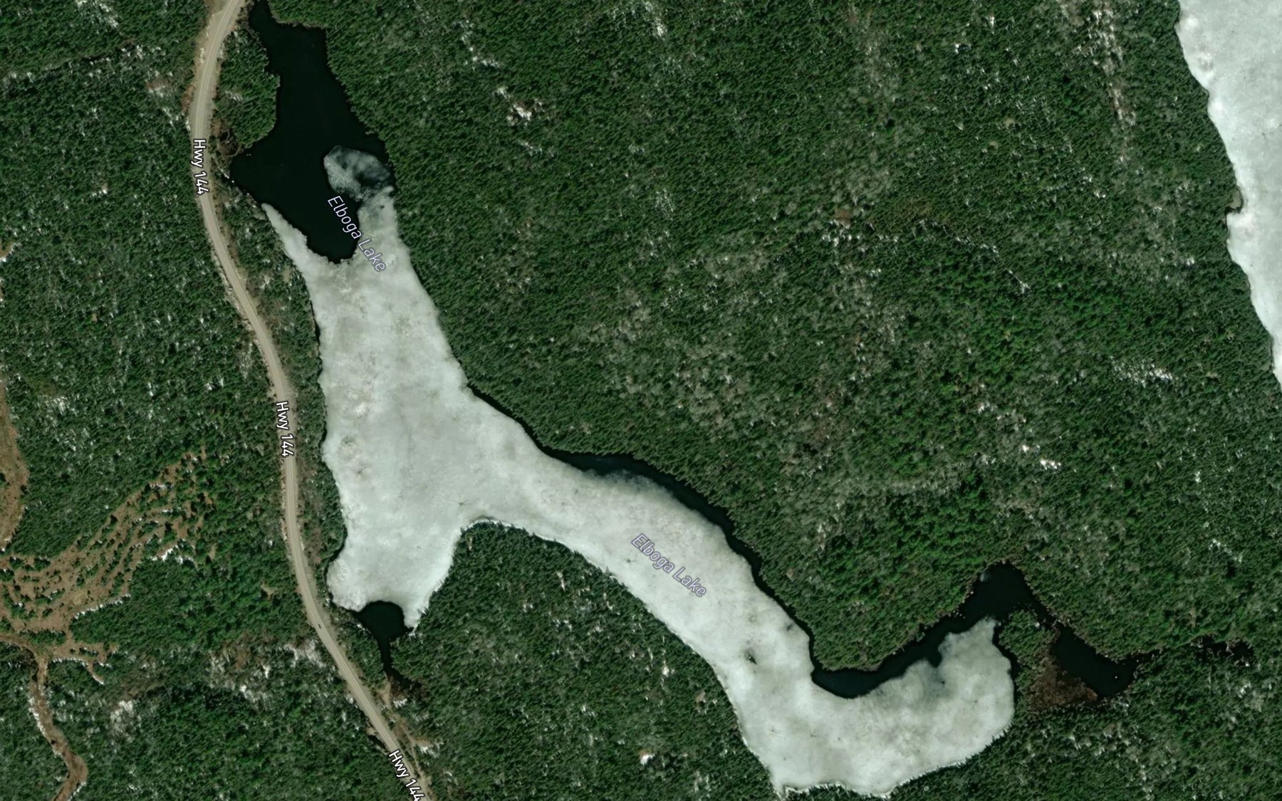 Satellite map of the Elboga Lake