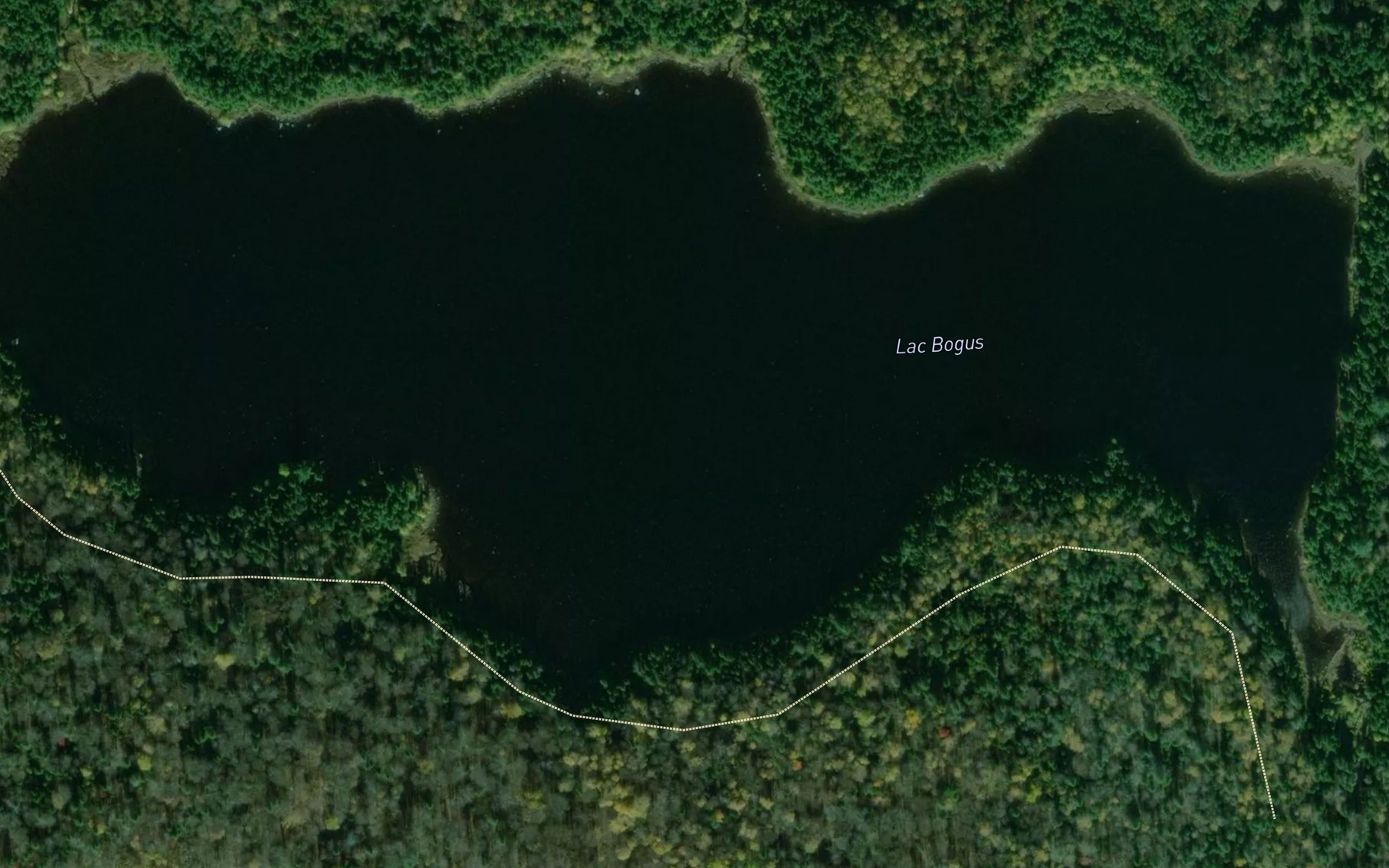 Satellite map of the Lac Bogus
