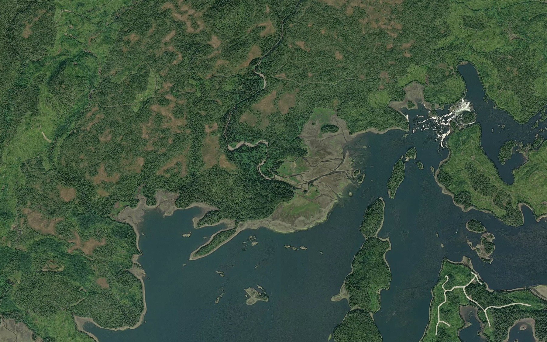 Satellite map of the Shinaku Creek