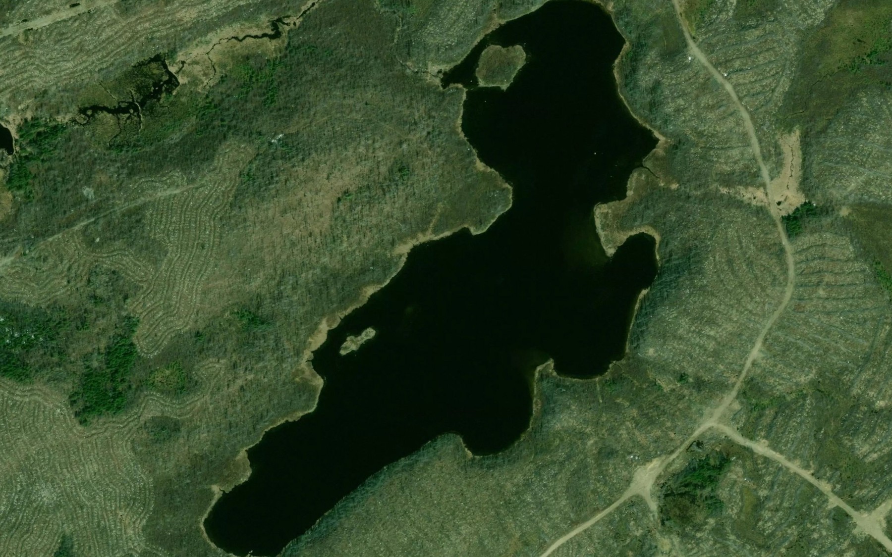 Satellite map of the Lac du Cortege