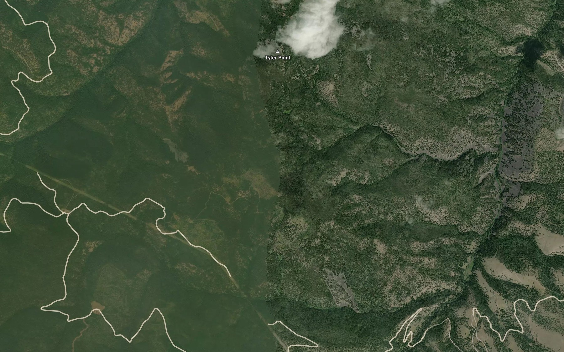Satellite map of the Moyie Spring