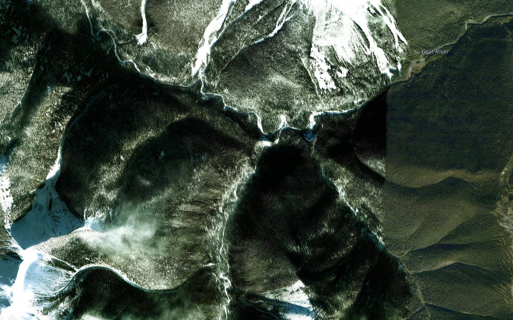 Satellite map of the North Star Creek