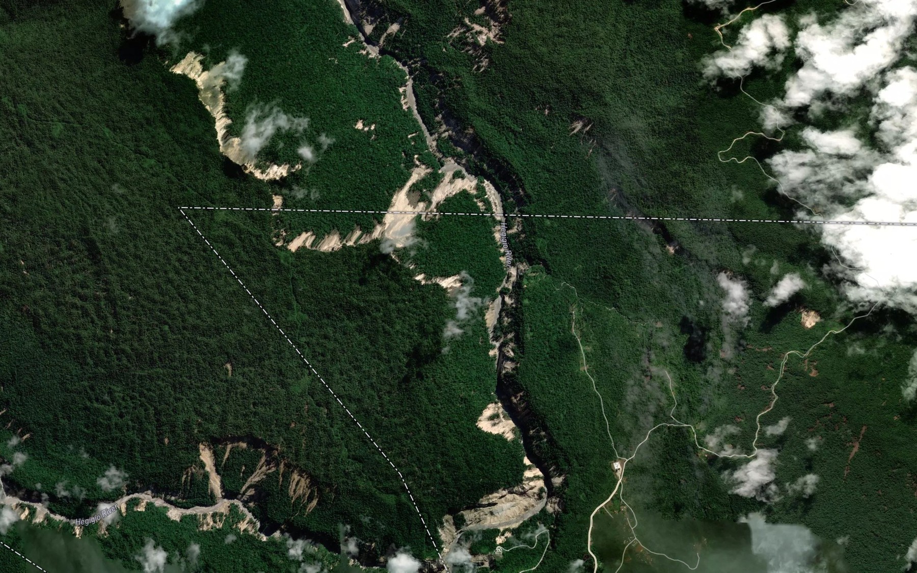 Satellite map of the Sisibia Creek