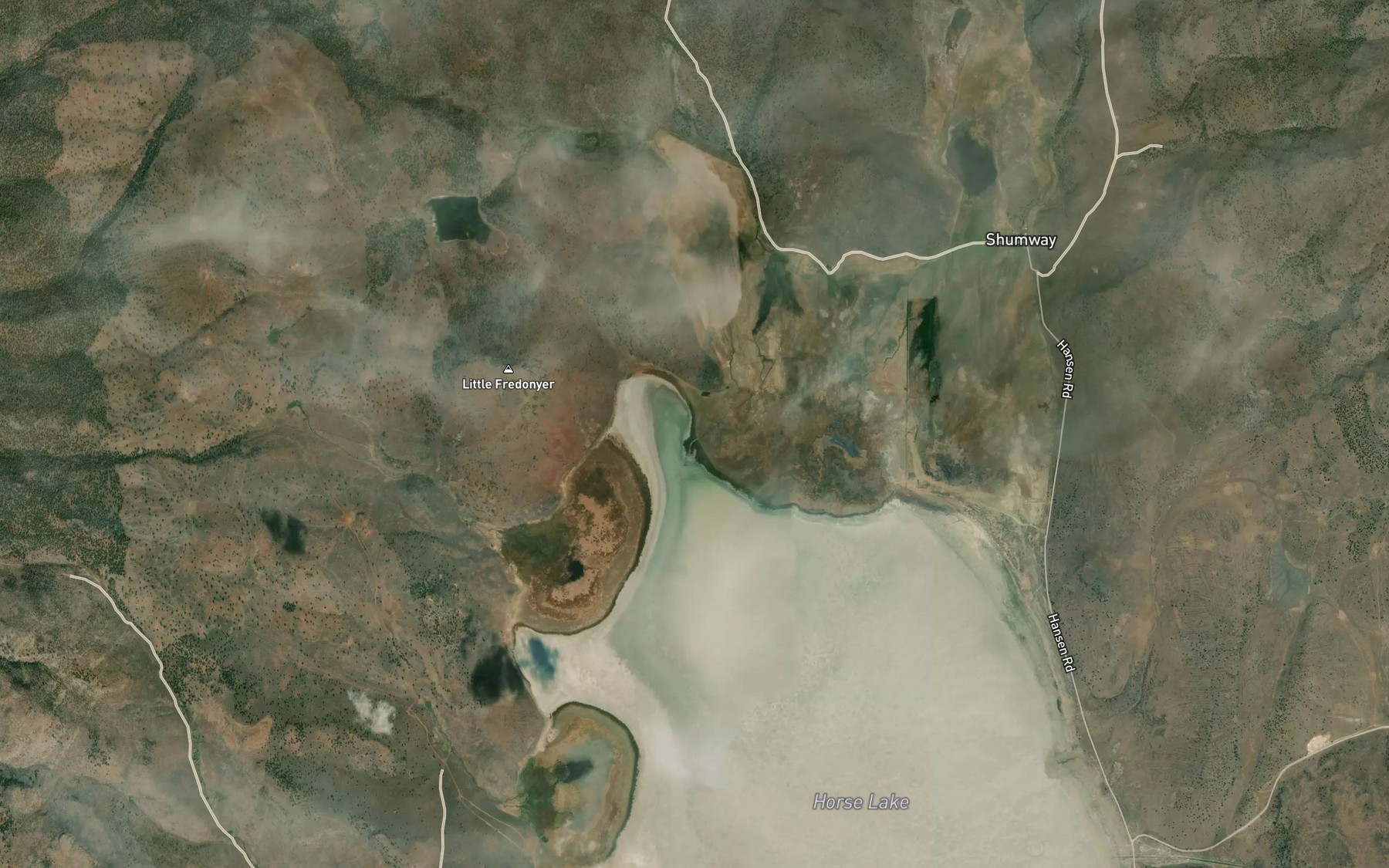 Satellite map of the Pine Creek
