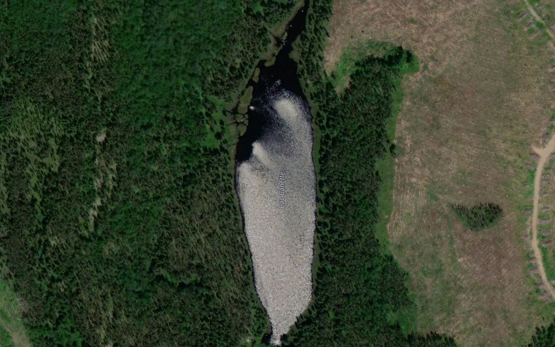 Satellite map of the Lac Canette