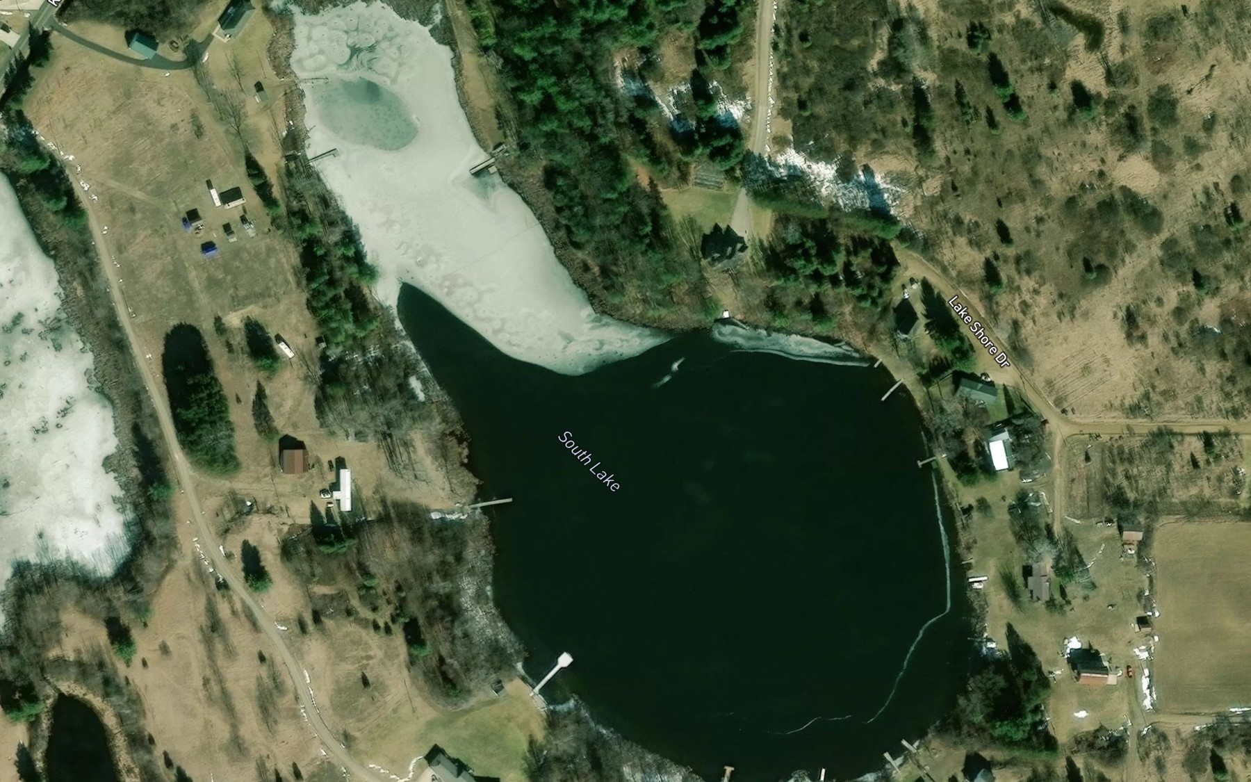 Satellite map of the South Lake