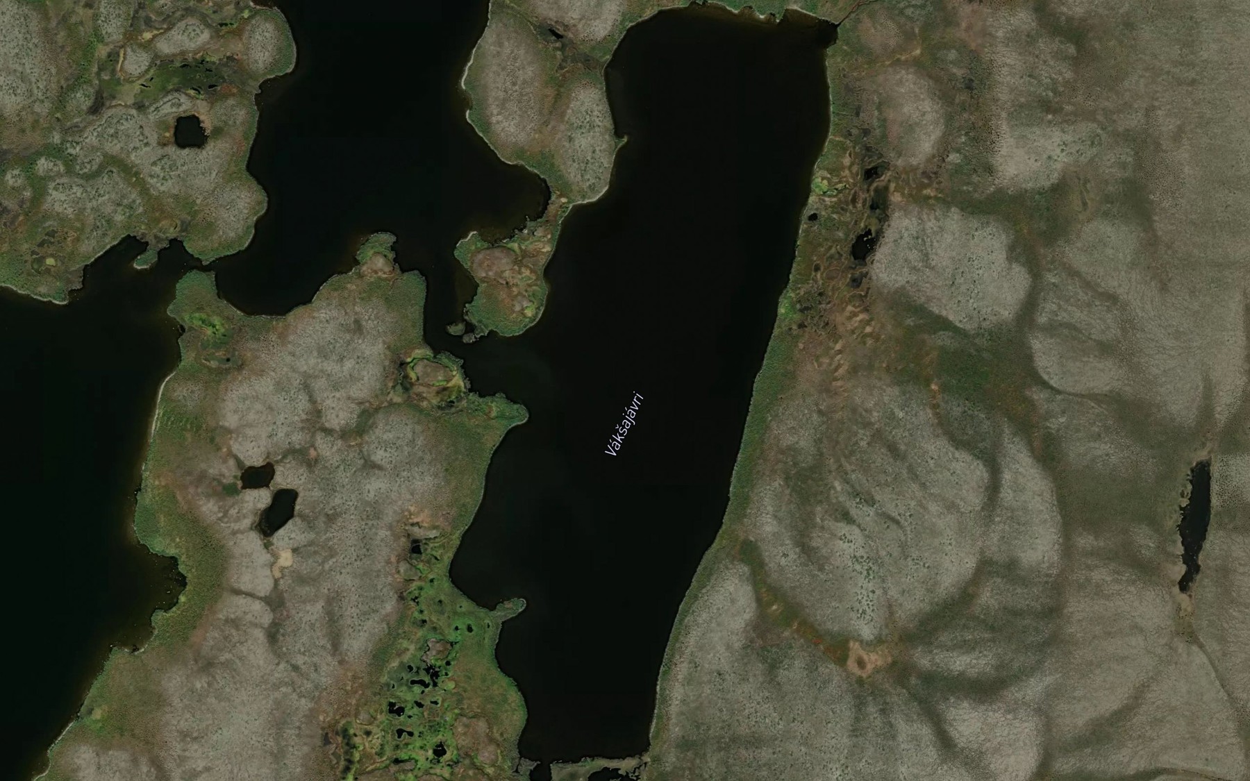 Satellite map of the Vaksajavri
