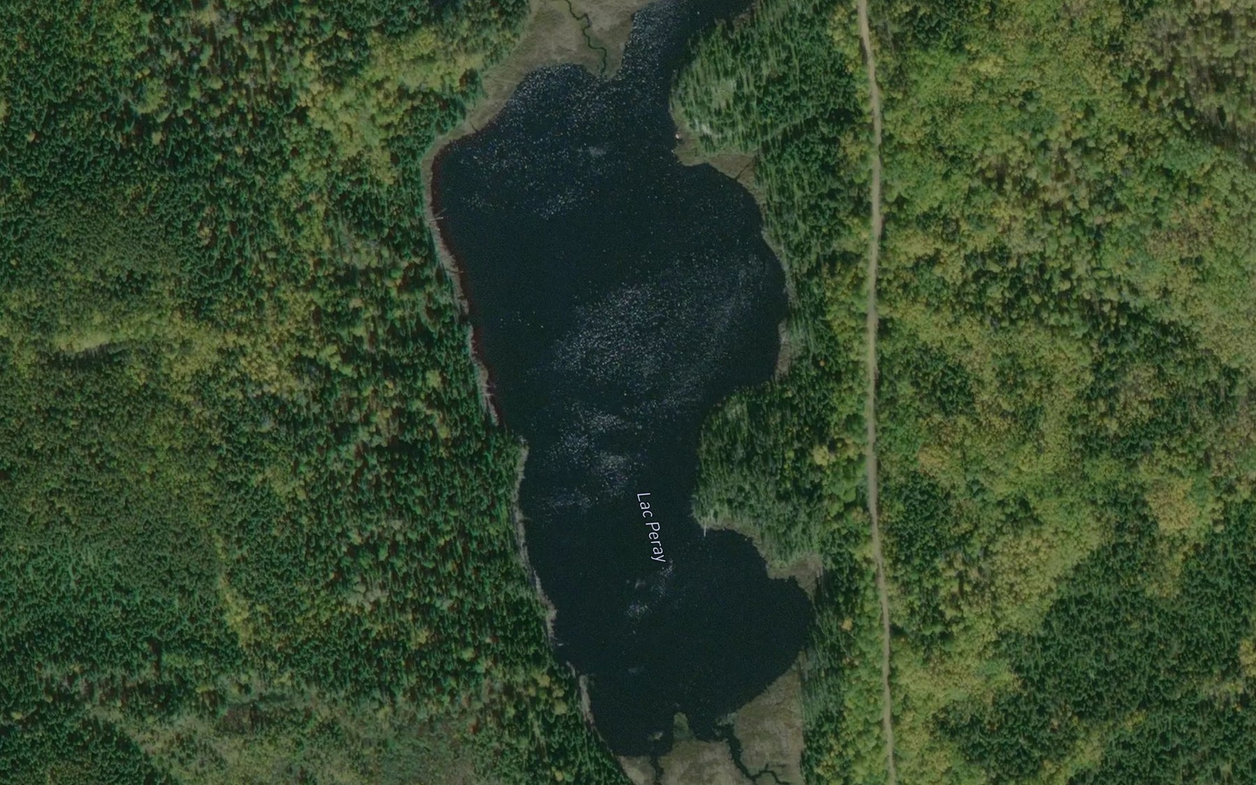 Satellite map of the Lac Peray