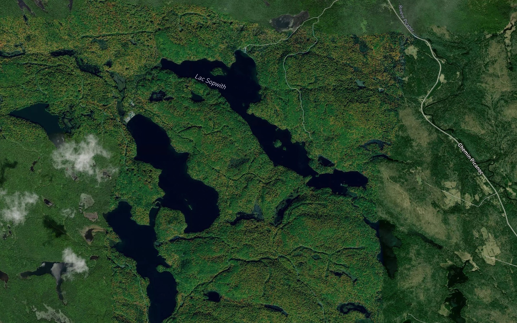 Satellite map of the Lac du Canard Noir