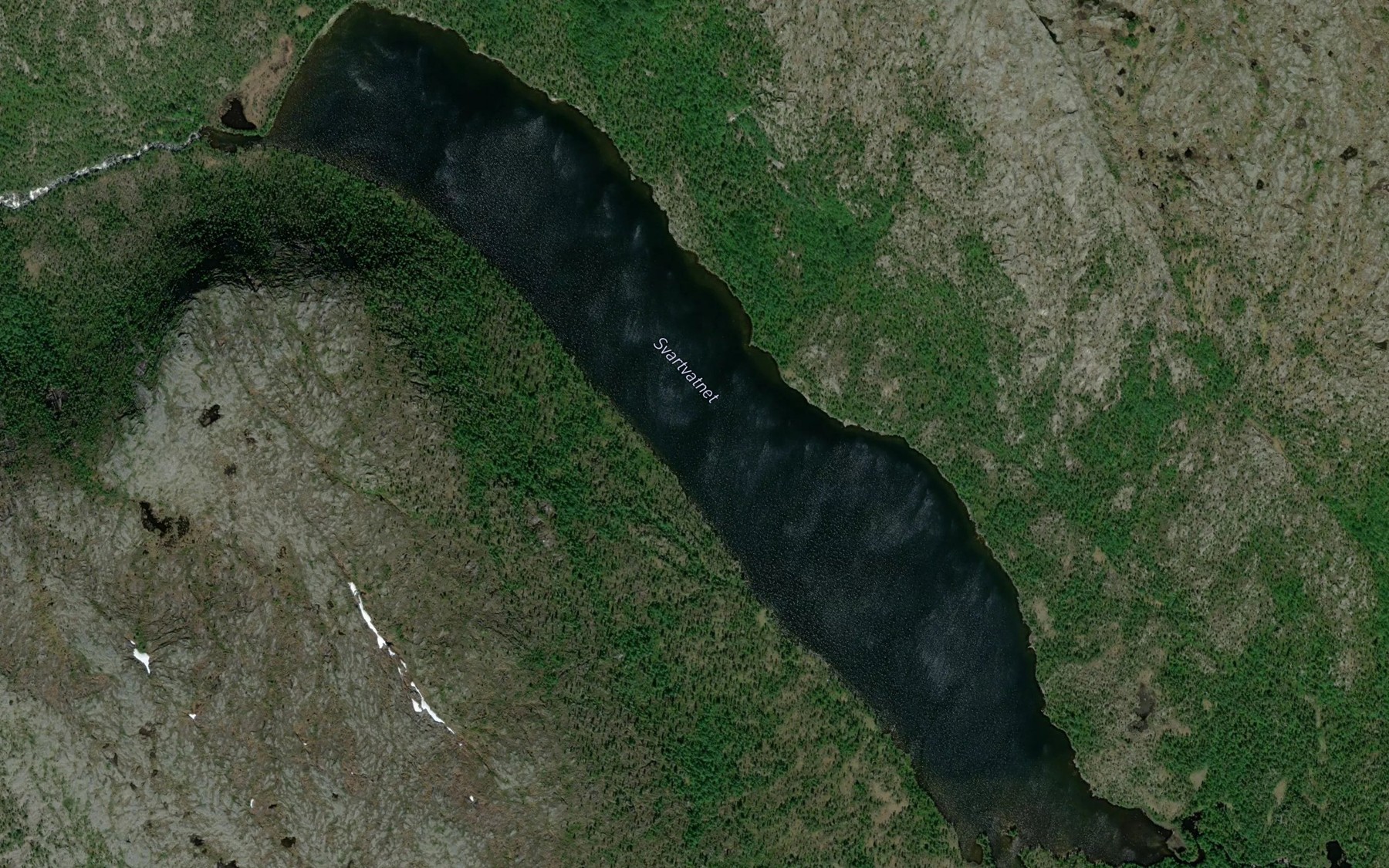 Satellite map of the Svartvatnet