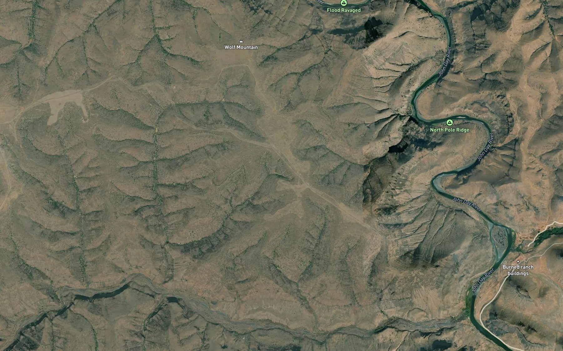 Satellite map of the Warren Spring