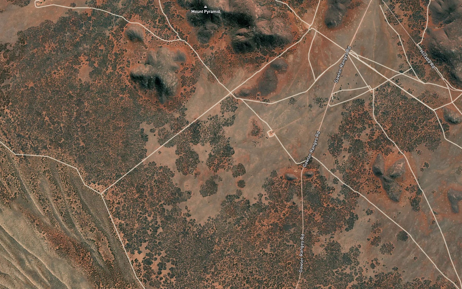 Satellite map of the Hiltaba Reservoir