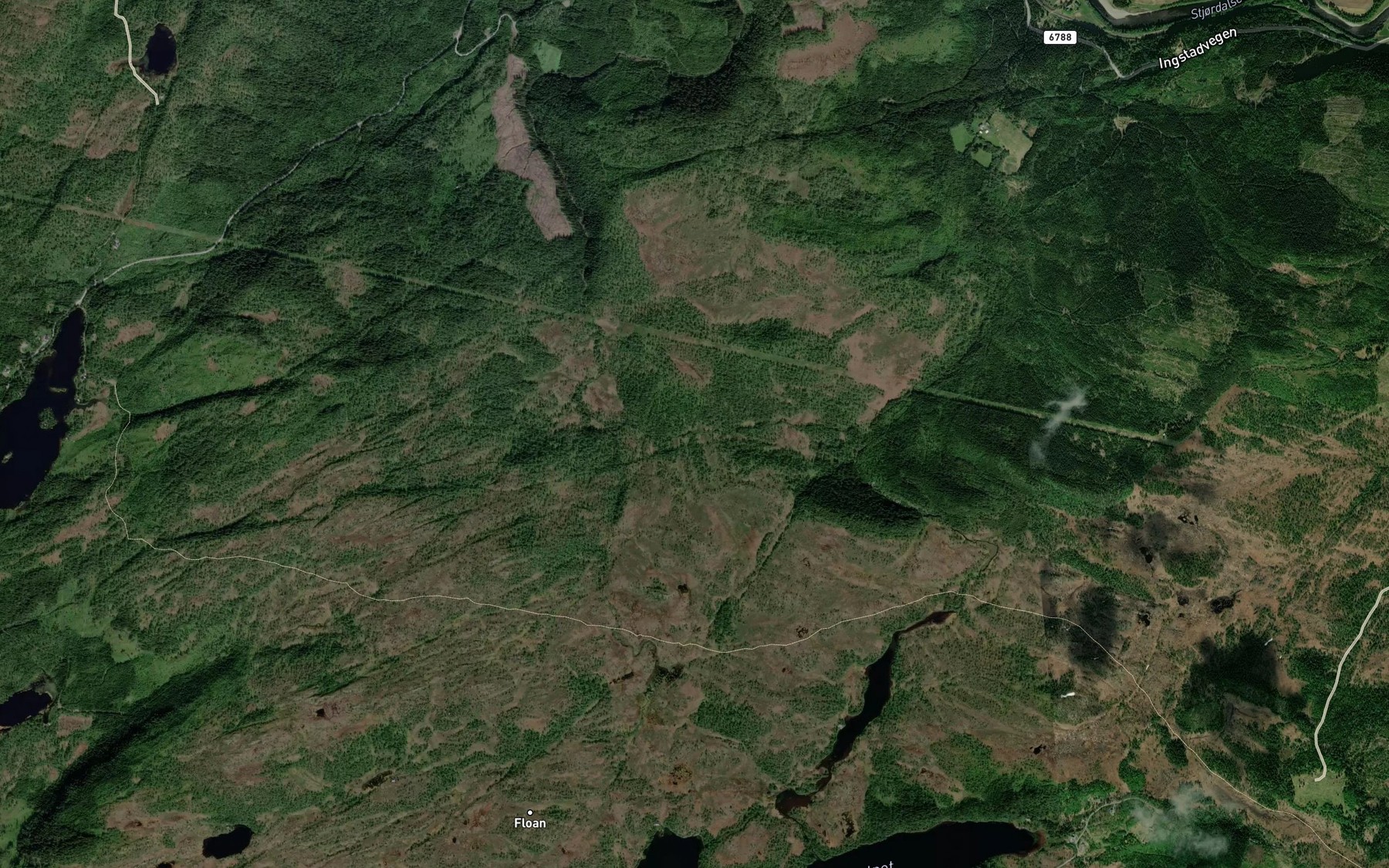 Satellite map of the Tverrskjerva